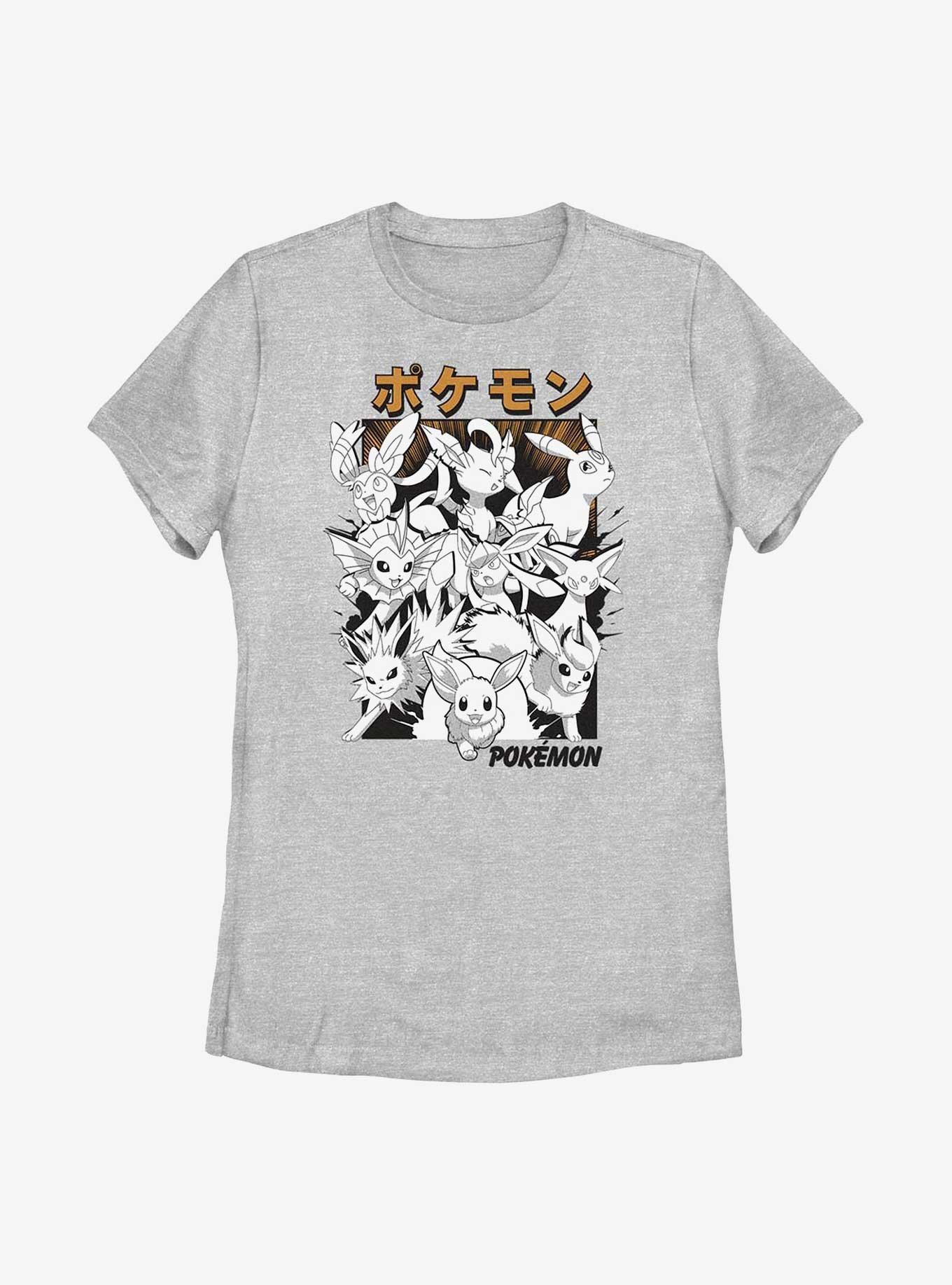 Adult Pokemon Gifts Pokmon Eevee Evolution Tarot Card Girls T-Shirt   Short Sleeve Graphic Tee Eeveelution Fan Shirt