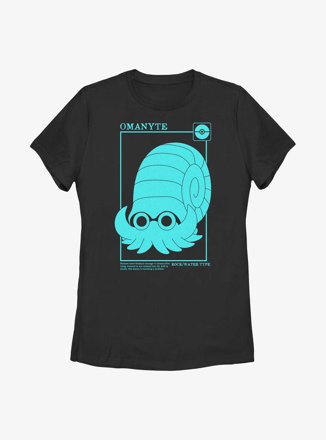 Pokemon Omanyte Card Style Womens T-Shirt, , hi-res