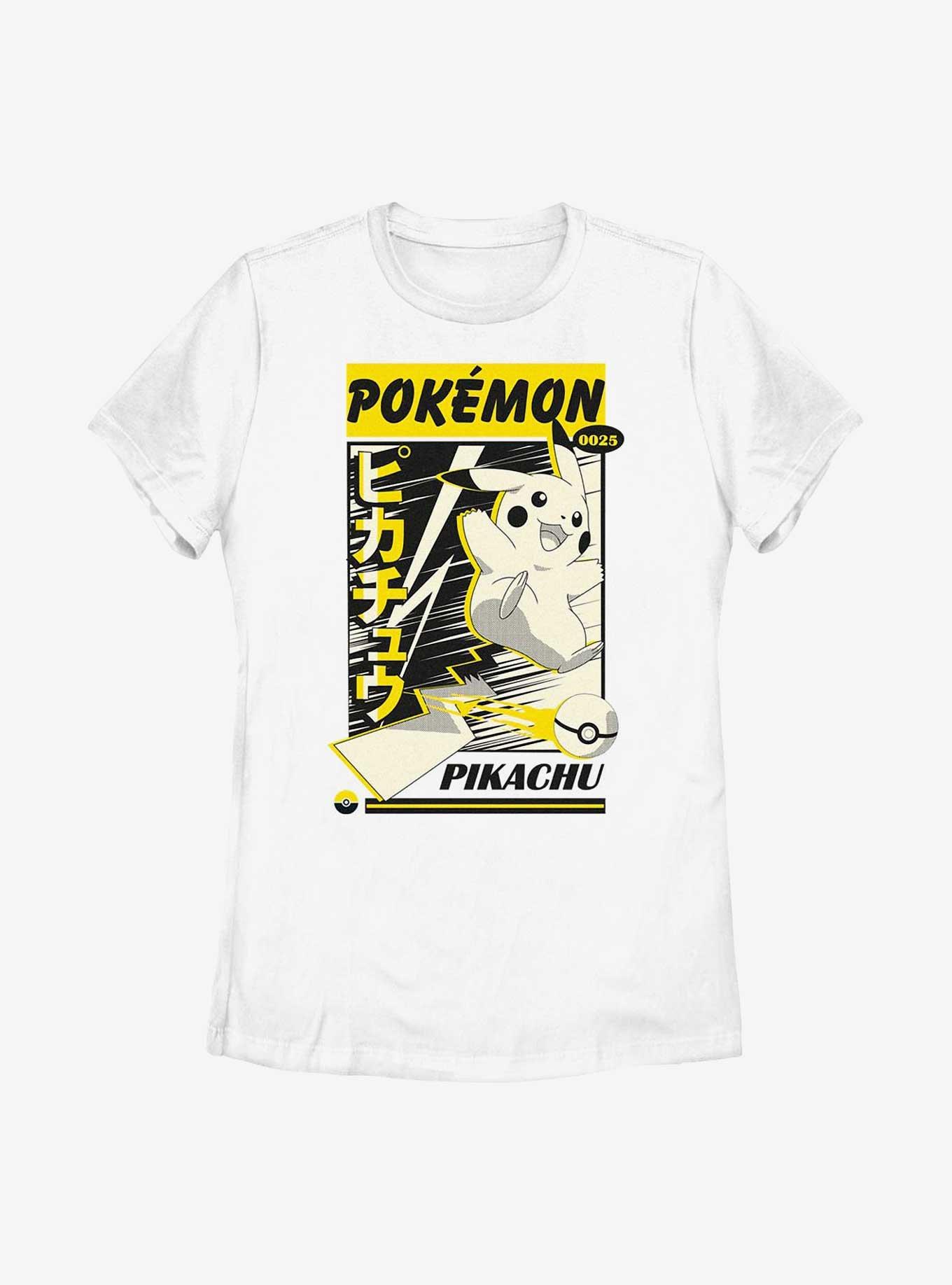 Pokemon Pikachu Card Poster Style Womens T-Shirt, , hi-res