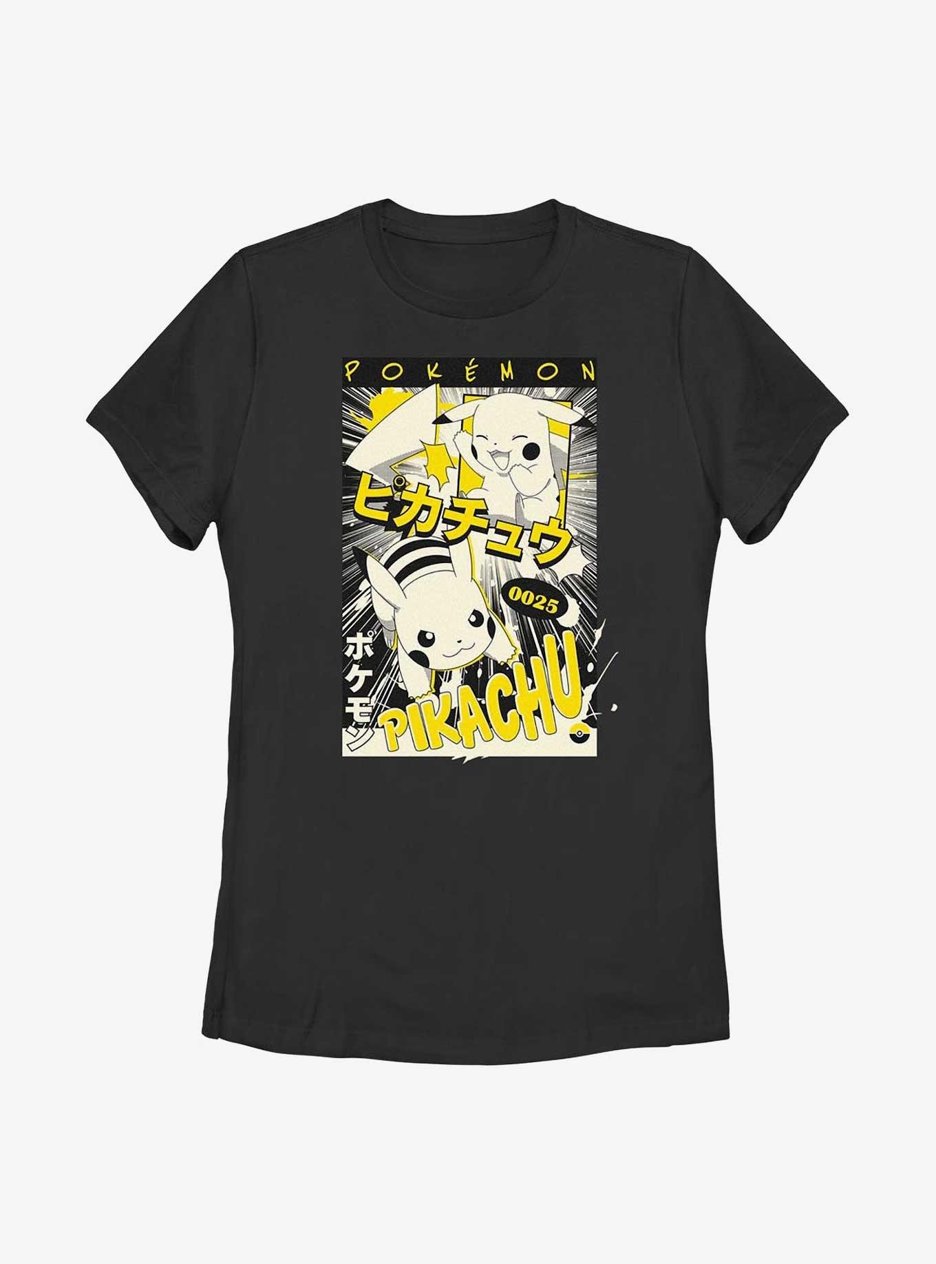 Pokemon Poster Pikachu Manga Style Womens T-Shirt, , hi-res