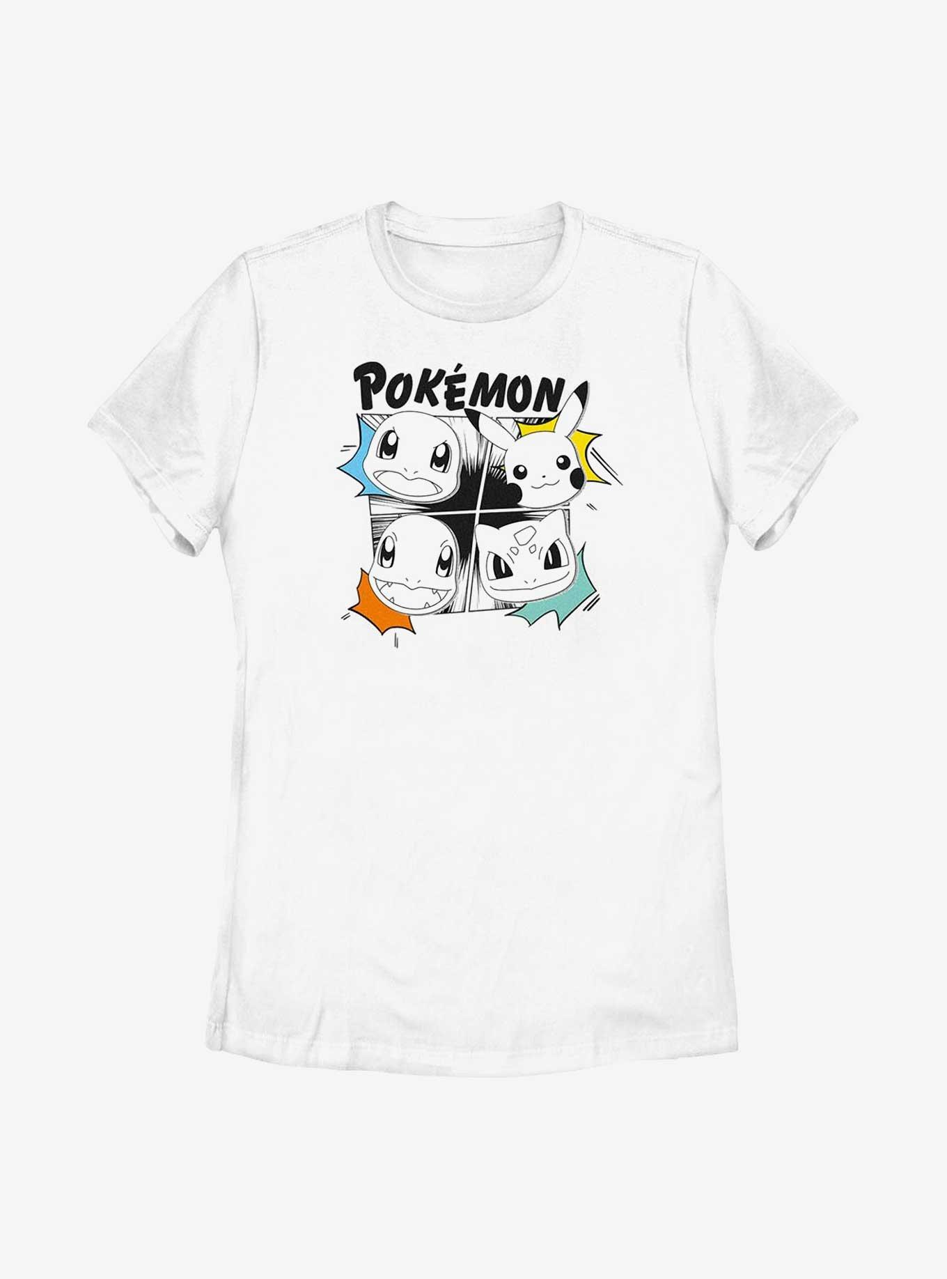 Pokemon Starter Heads Grid Manga Style Womens T-Shirt, , hi-res