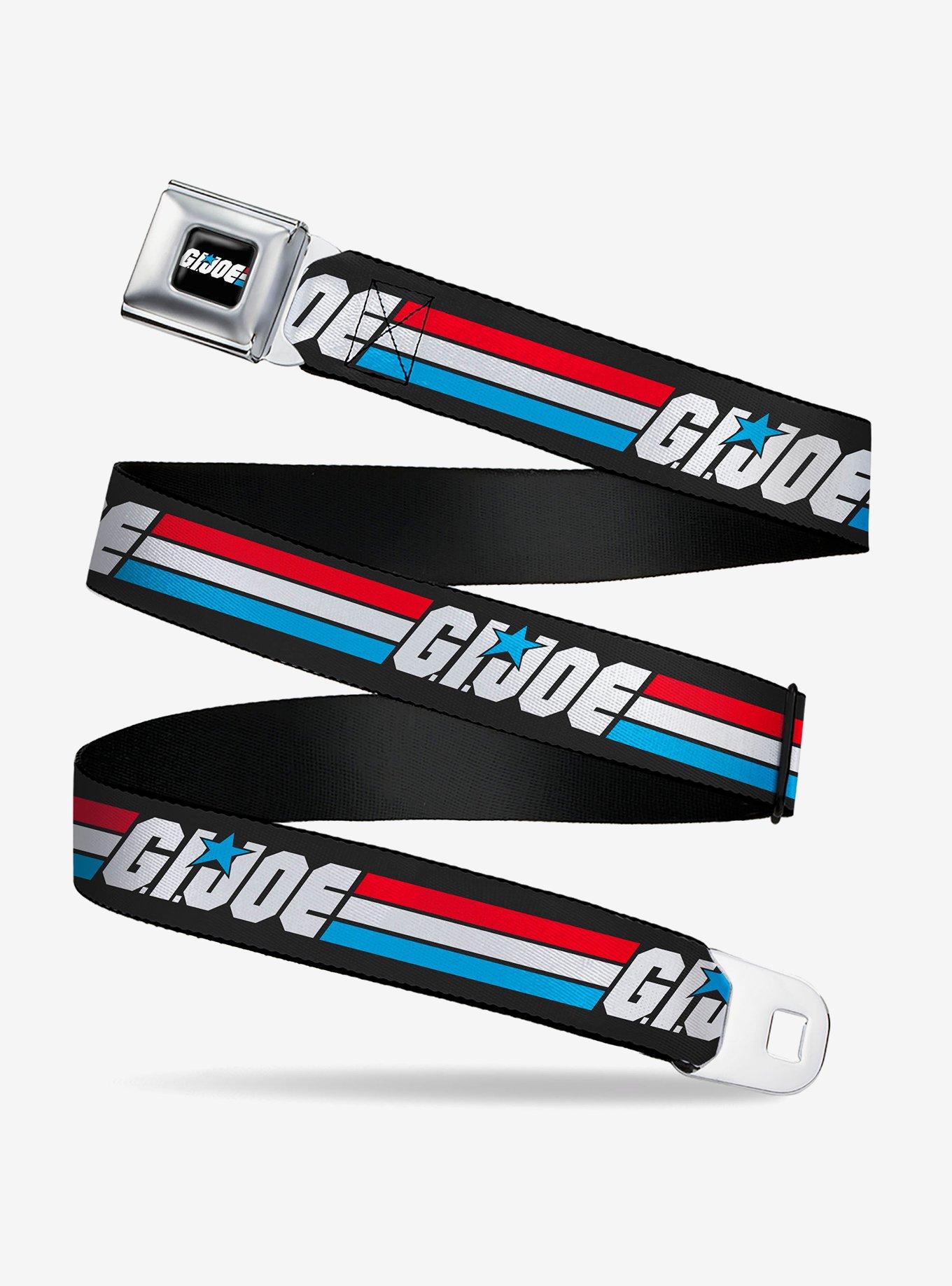 GI Joe Title Logo Stripe Youth Seatbelt Buckle Belt, , hi-res