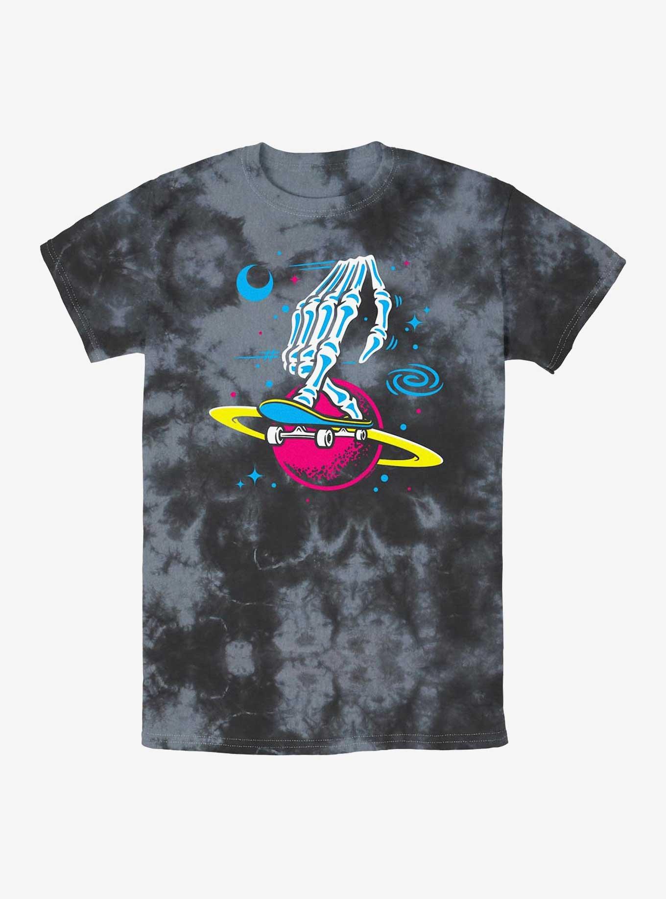 Greg Lutzka Skeletal Hand In Space Tie-Dye T-Shirt, BLKCHAR, hi-res