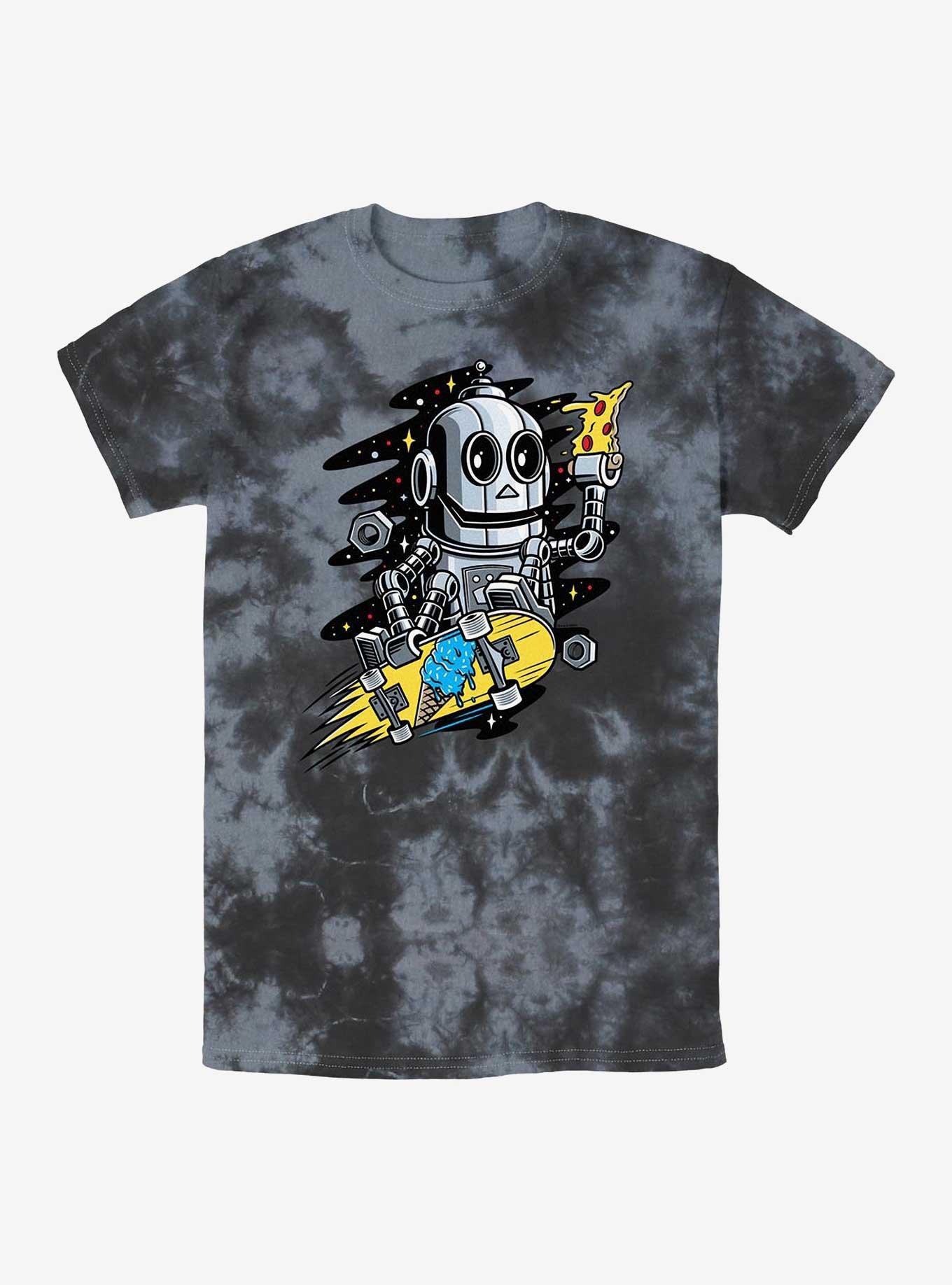 Greg Lutzka Robot Space Tie-Dye T-Shirt, BLKCHAR, hi-res