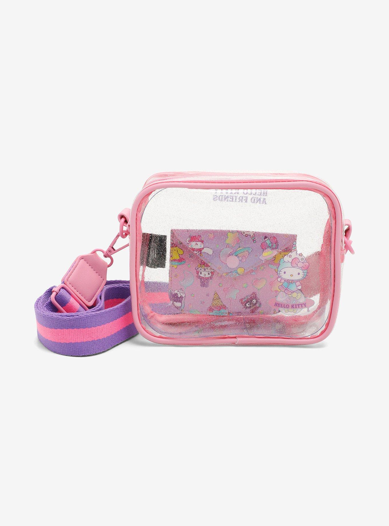 Hello Kitty And Friends Pastel Space Transparent Crossbody Bag With Pouch, , hi-res