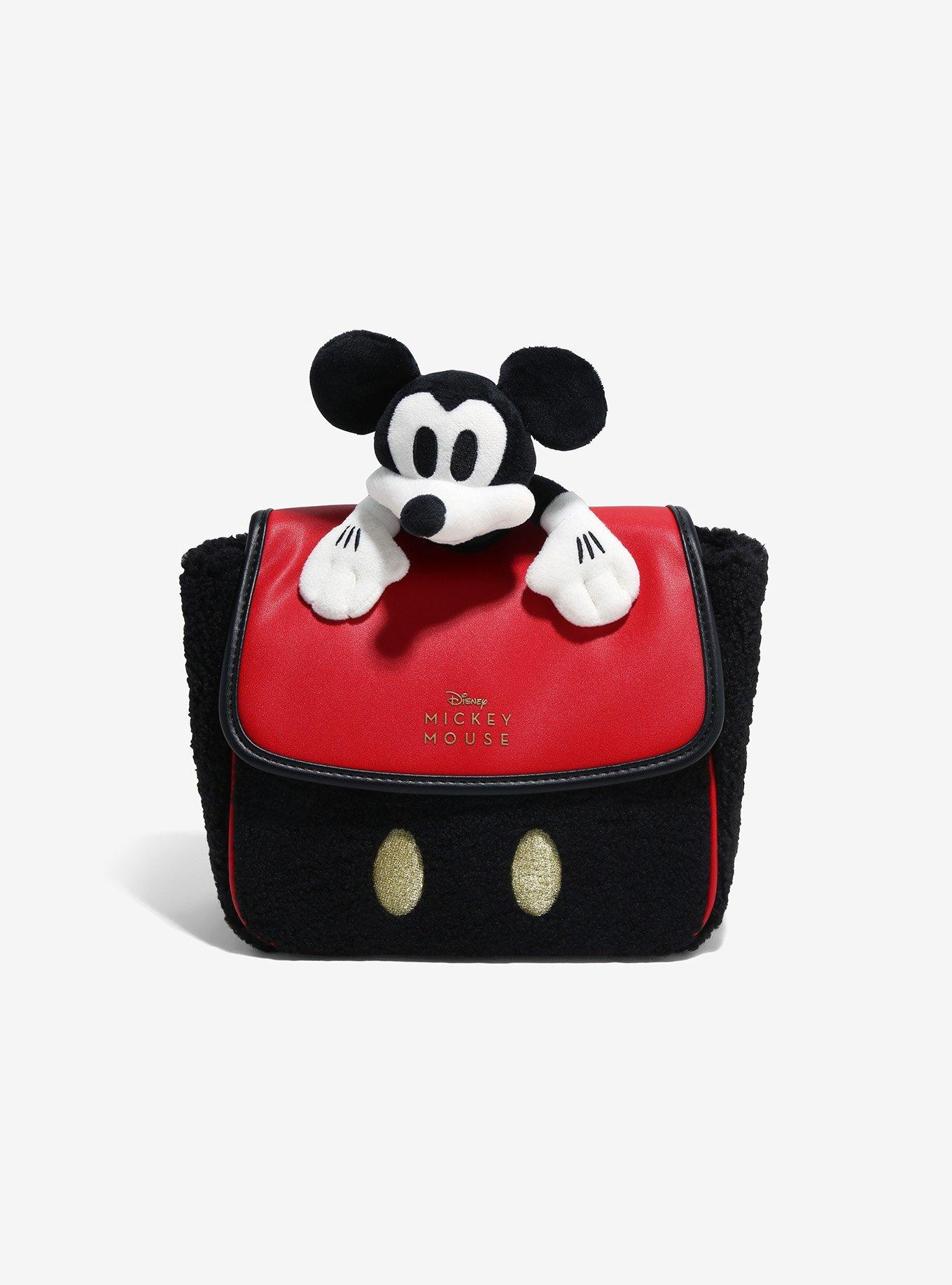 Disney Mickey Mouse Plush Sherpa Convertible Mini Backpack, , hi-res