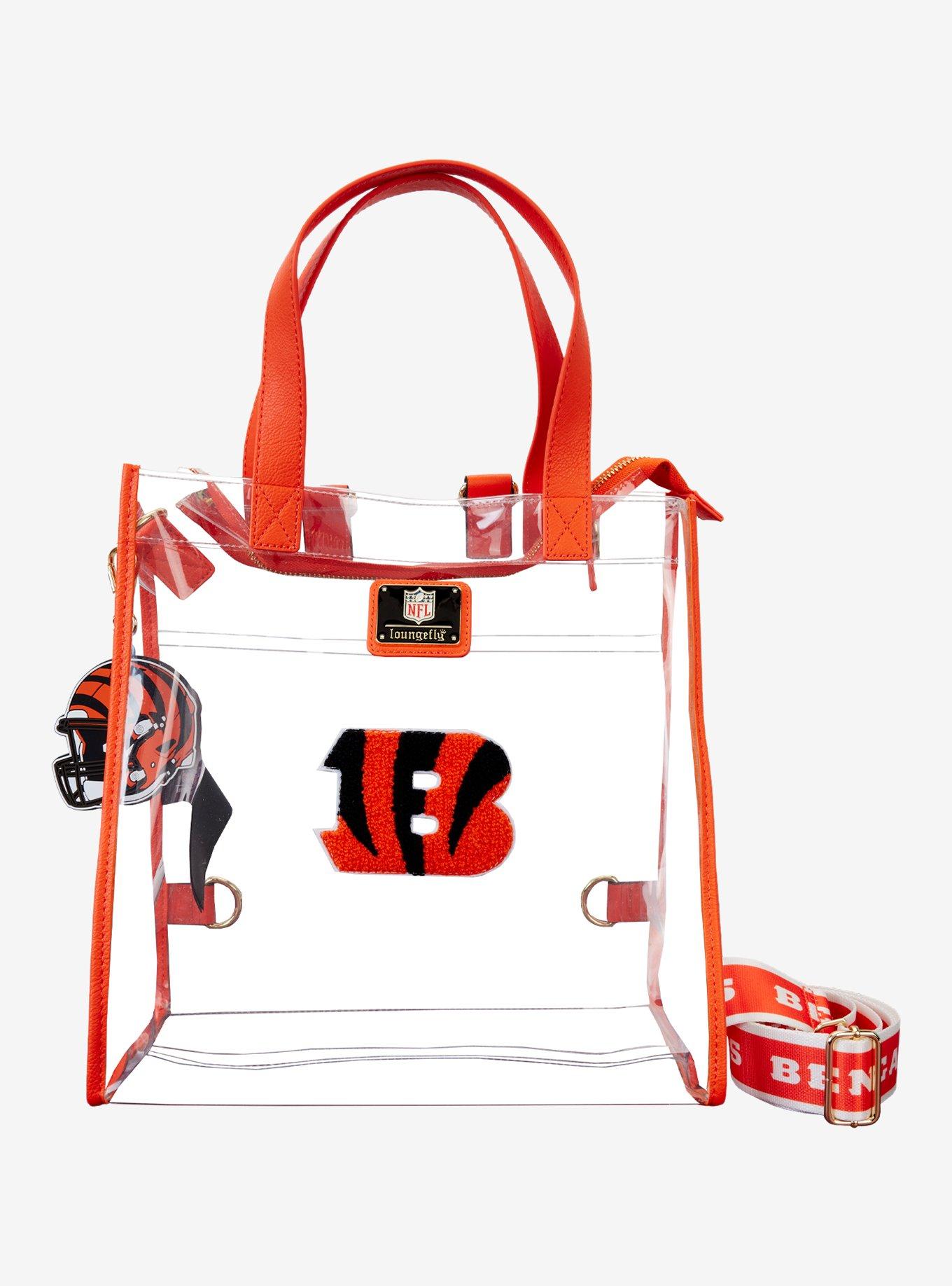 Loungefly NFL Cincinnati Bengals Clear Convertible Backpack & Tote Stadium Bag, , hi-res