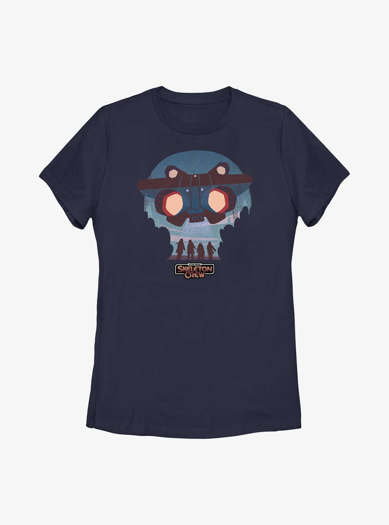 Star Wars: Skeleton Crew Speeder Kids And Ship Womens T-Shirt, NAVY, hi-res