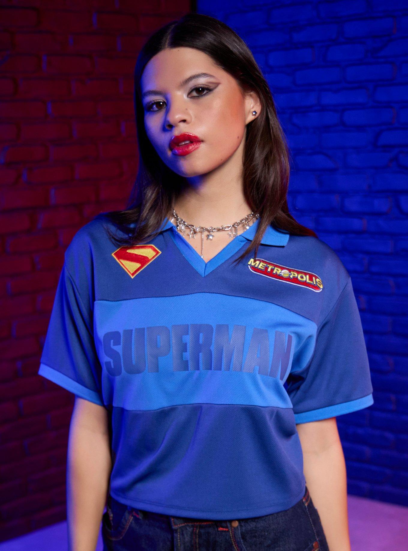 DC Comics Superman Clark Kent Girls Crop Jersey, , hi-res