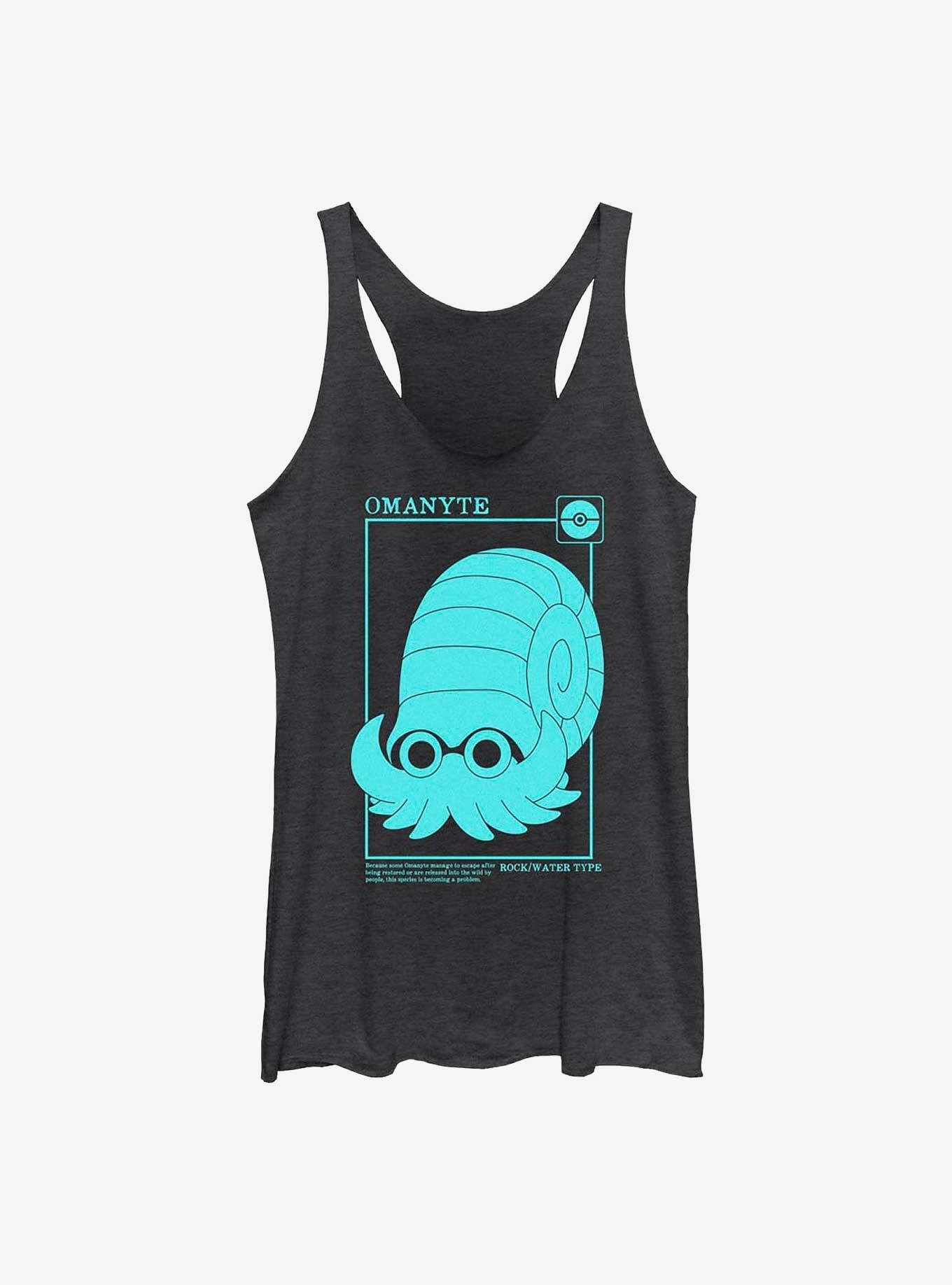 Pokemon Omanyte Card Style Womens Tank Top, , hi-res