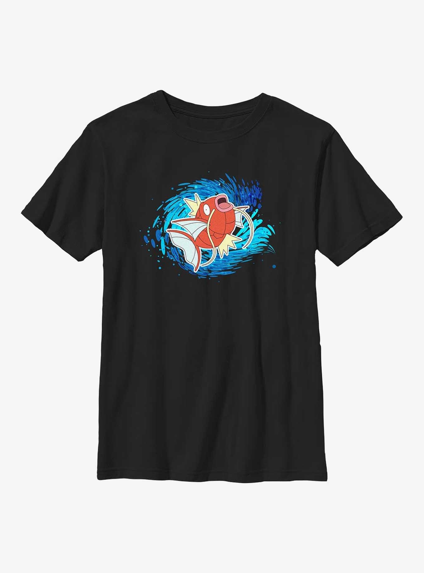 Pokemon Magikarp Water Splash Youth T-Shirt, BLACK, hi-res