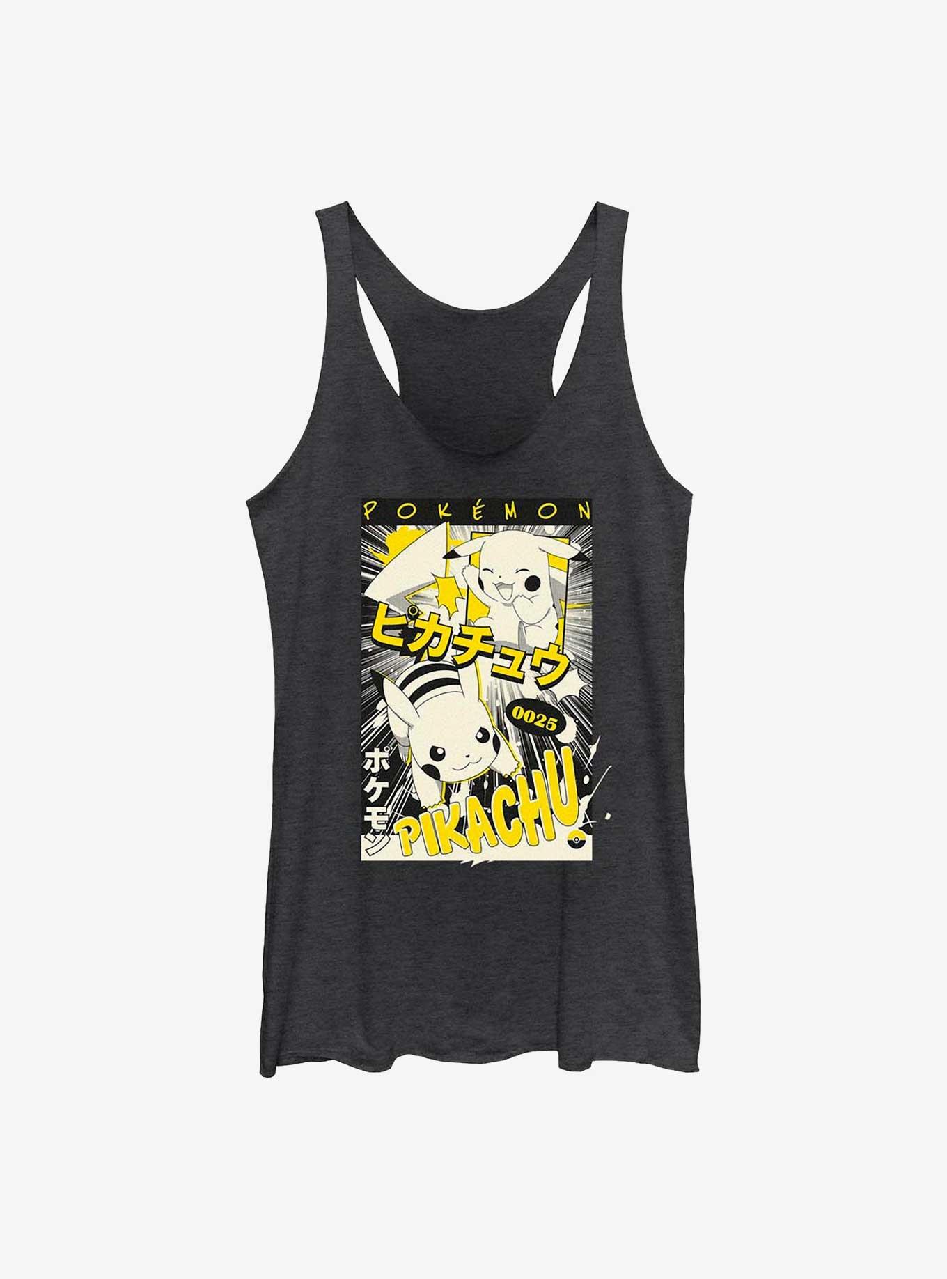 Pokemon Poster Pikachu Manga Style Womens Tank Top, , hi-res