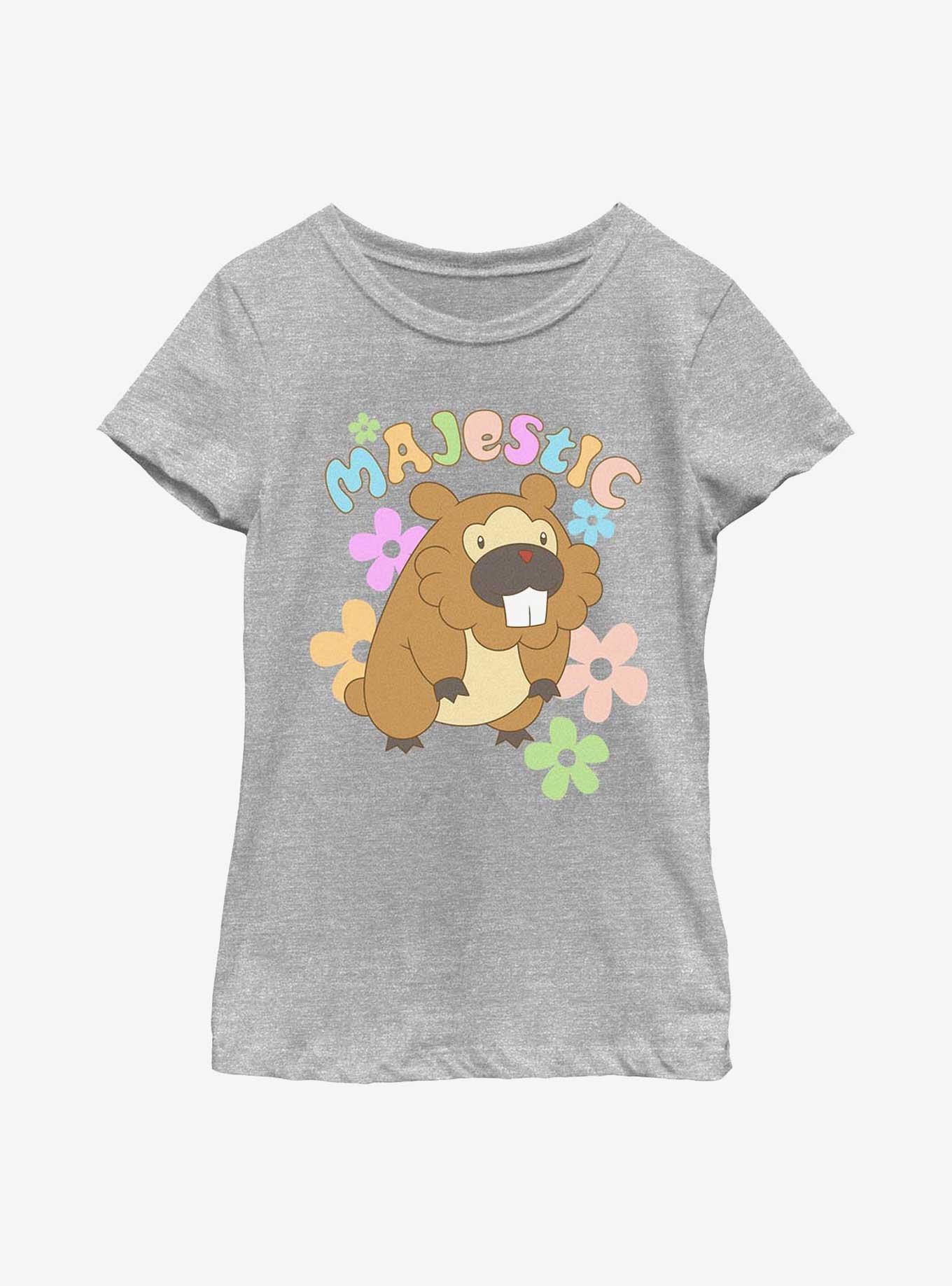 Pokemon Bidoof Majestic Youth Girls T-Shirt, ATH HTR, hi-res
