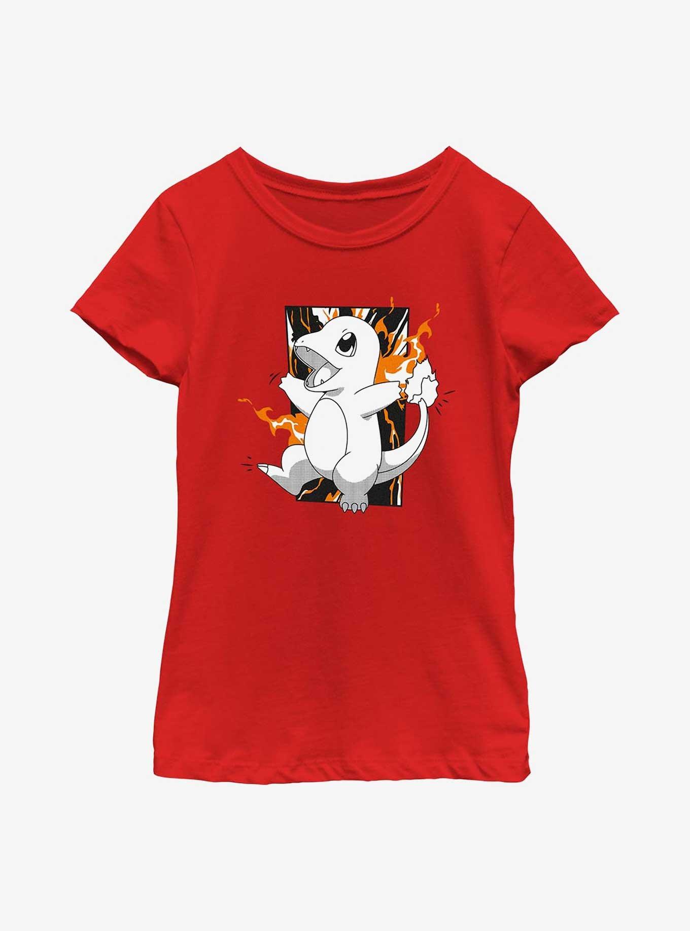 Pokemon Charmander Char Char Youth Girls T-Shirt, , hi-res