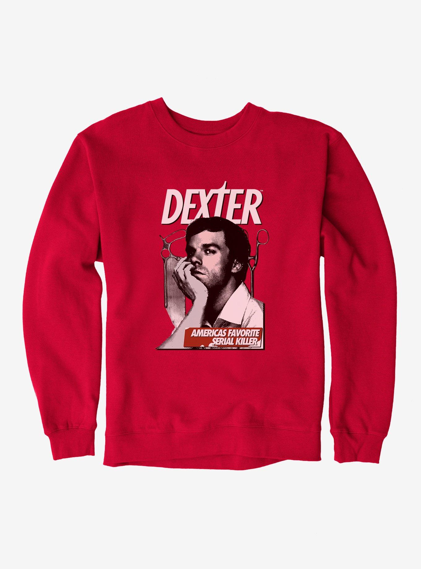 Dexter Americas Favorite Serial Killer Sweatshirt, RED, hi-res