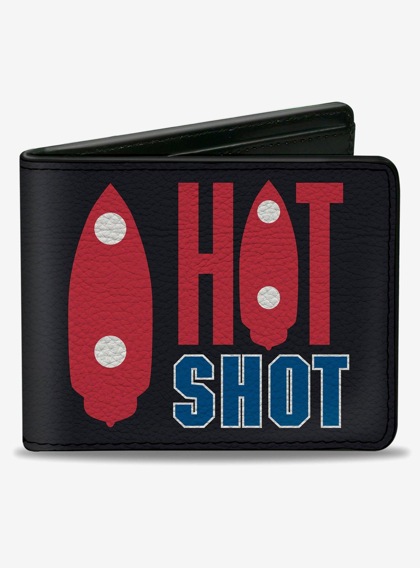 Battleship Hot Shot Ships Black Red Blue White Bifold Wallet, , hi-res