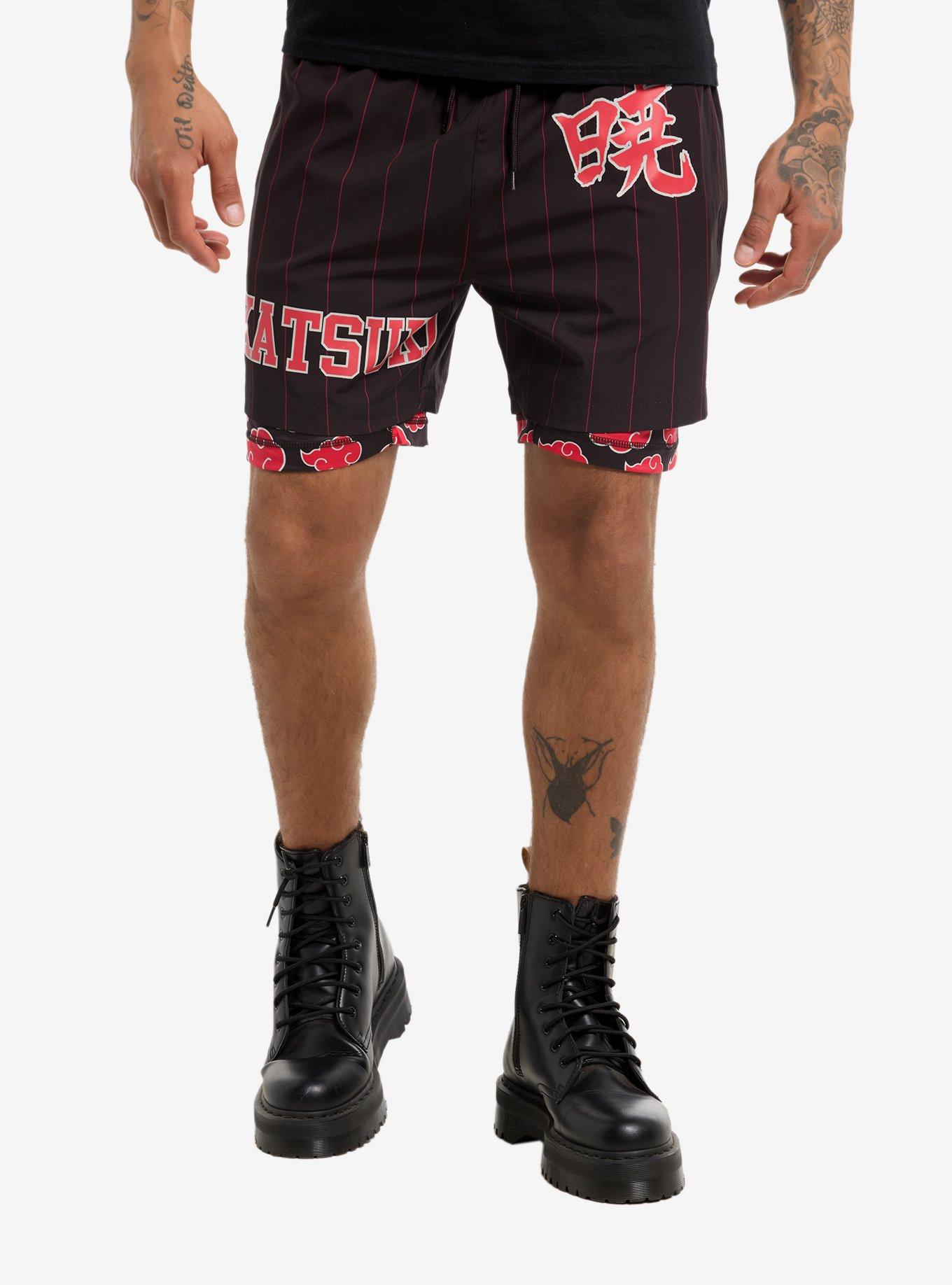 Naruto Shippuden Akatsuki Clouds Compress Shorts, , hi-res
