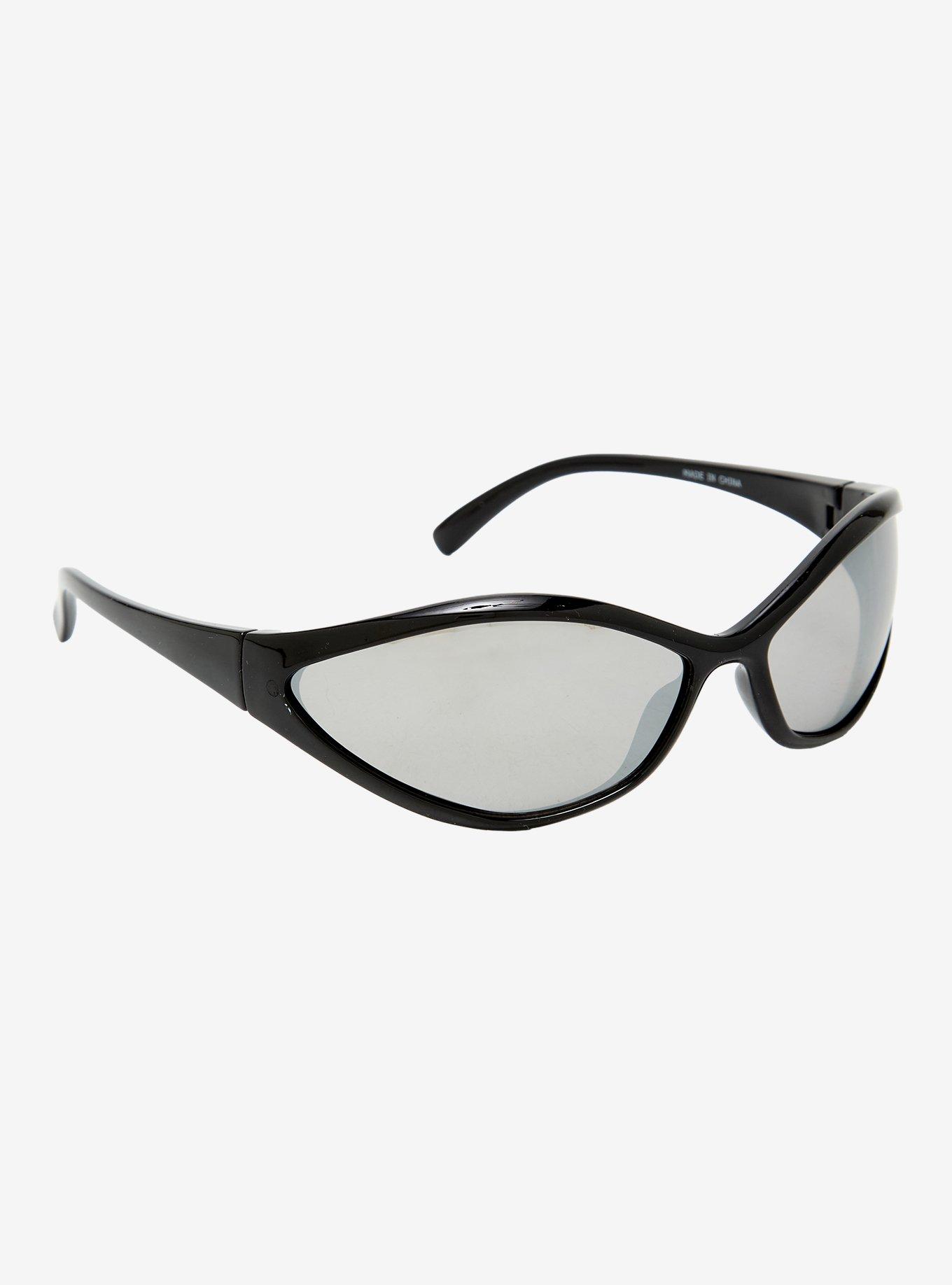 Black Y2K Sunglasses, , hi-res