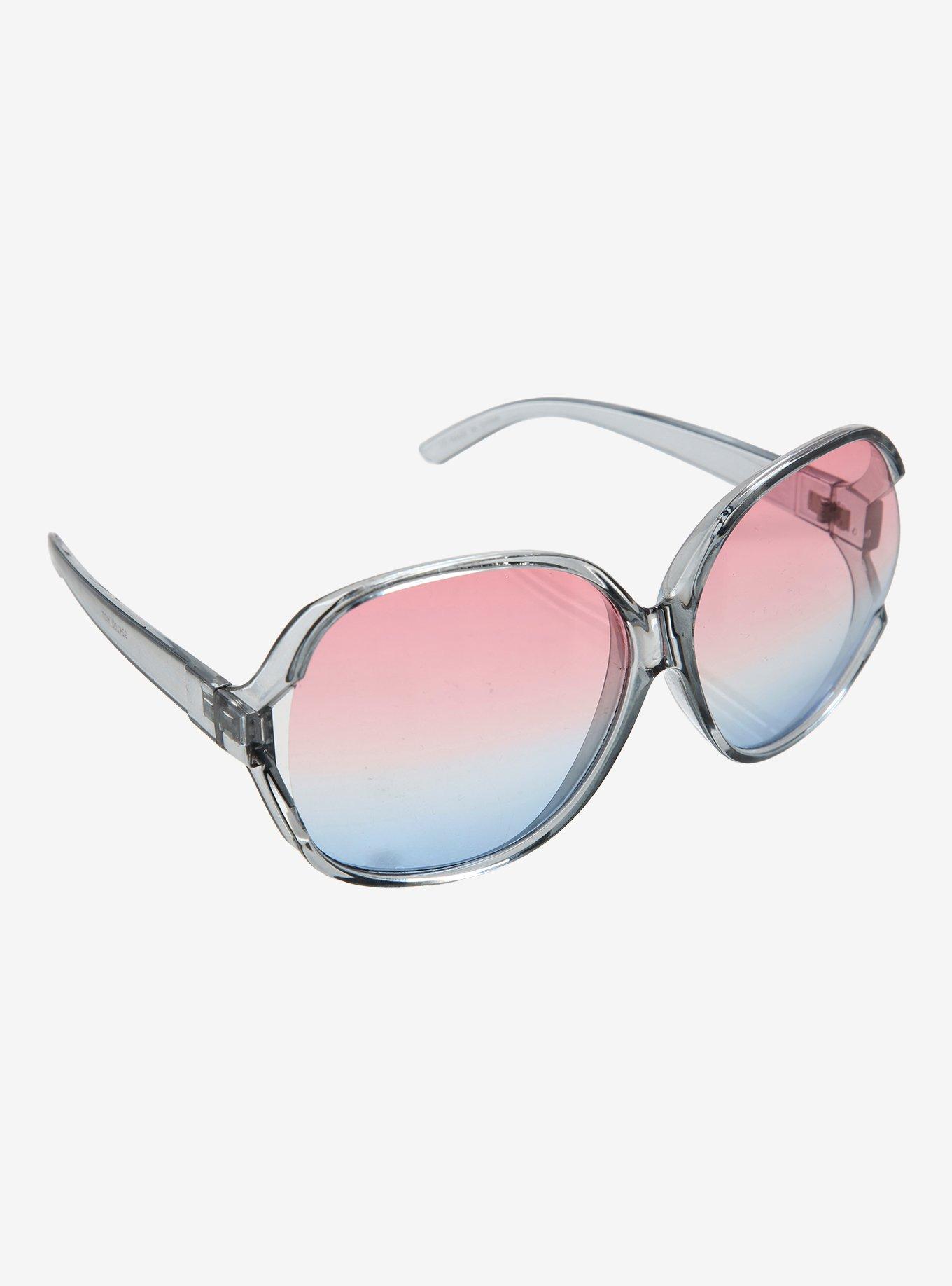 Blue & Pink Gradient Lens Sunglasses, , hi-res