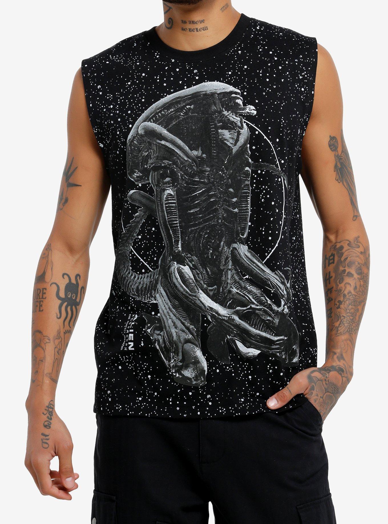 Alien Xenomorph Splatter Muscle Tank Top, , hi-res