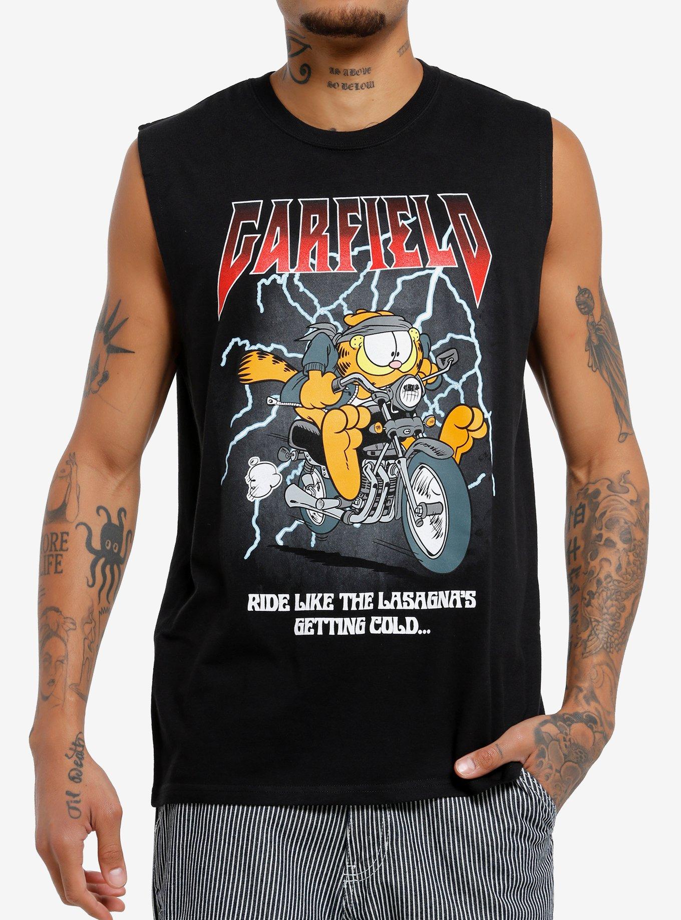 Garfield Motorcycle Muscle Tank Top, , hi-res