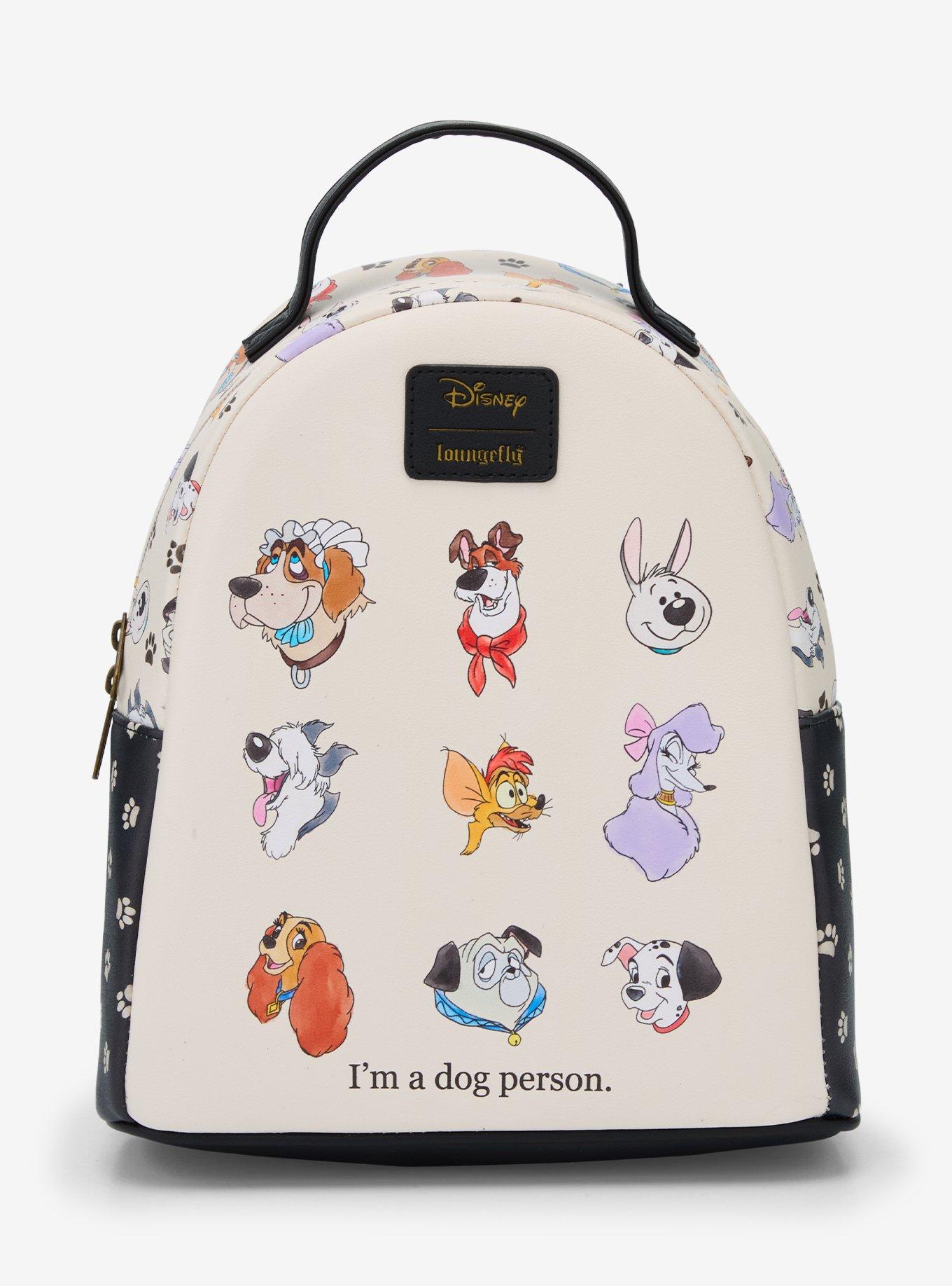 disney mini backpack dogs Loungefly Pets Mickey Mouse Cosplay Dog Harness fully lined interior to hold essentials Loungefly Disney Princess Dogs Allover