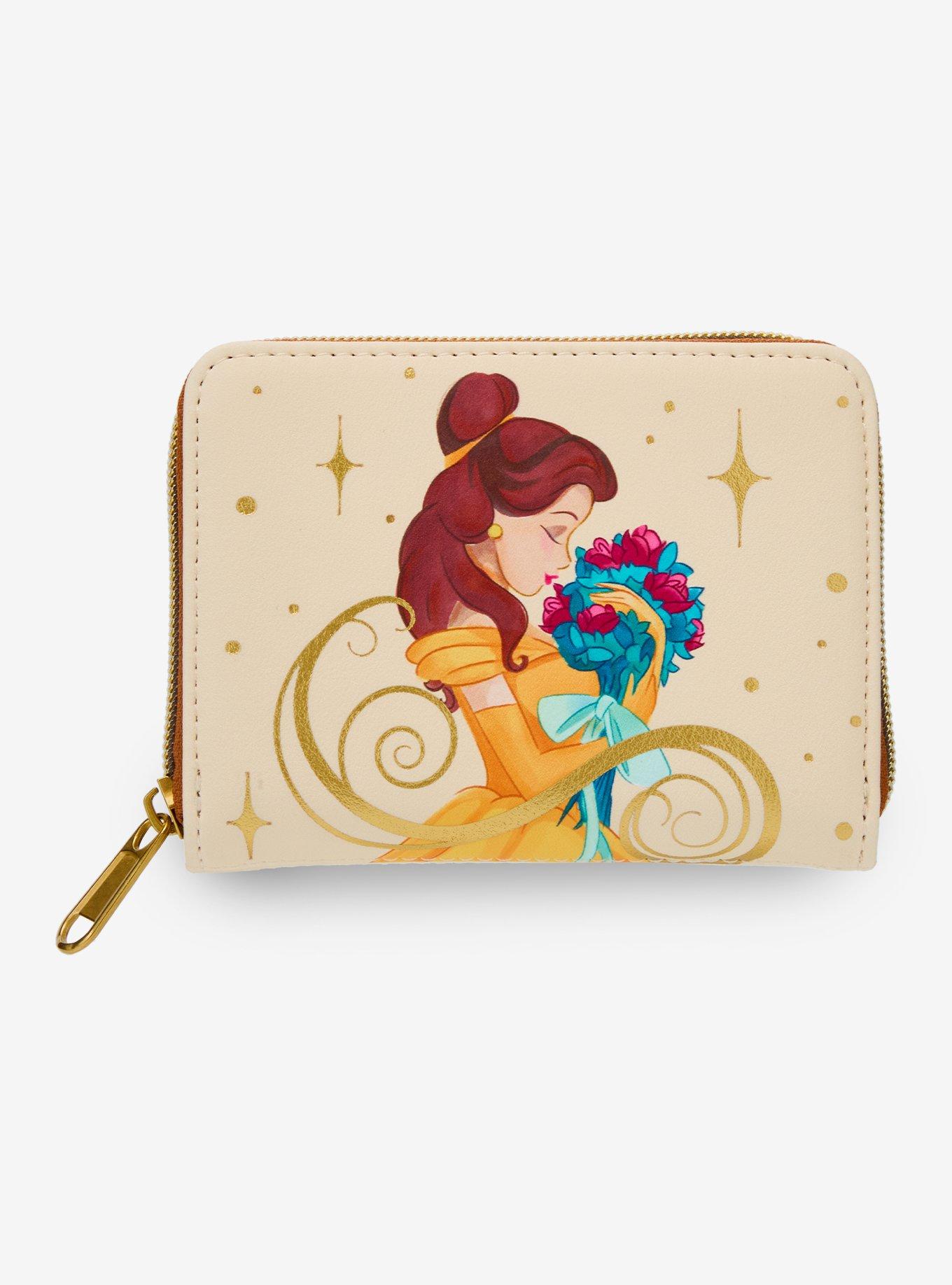 Loungefly Disney Beauty And The Beast Belle Bouquet Mini Zipper Wallet, , hi-res