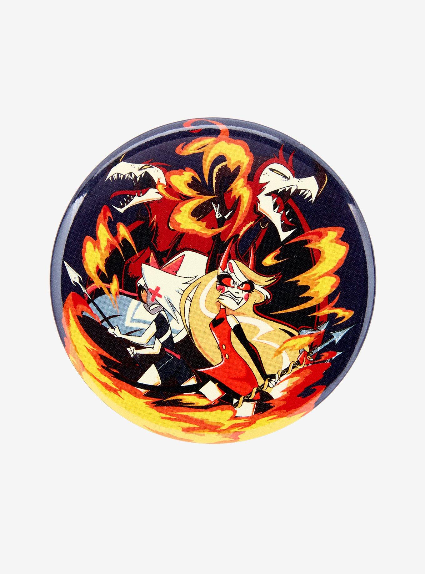 Hazbin Hotel Charlie & Vaggie 3 Inch Button, , hi-res