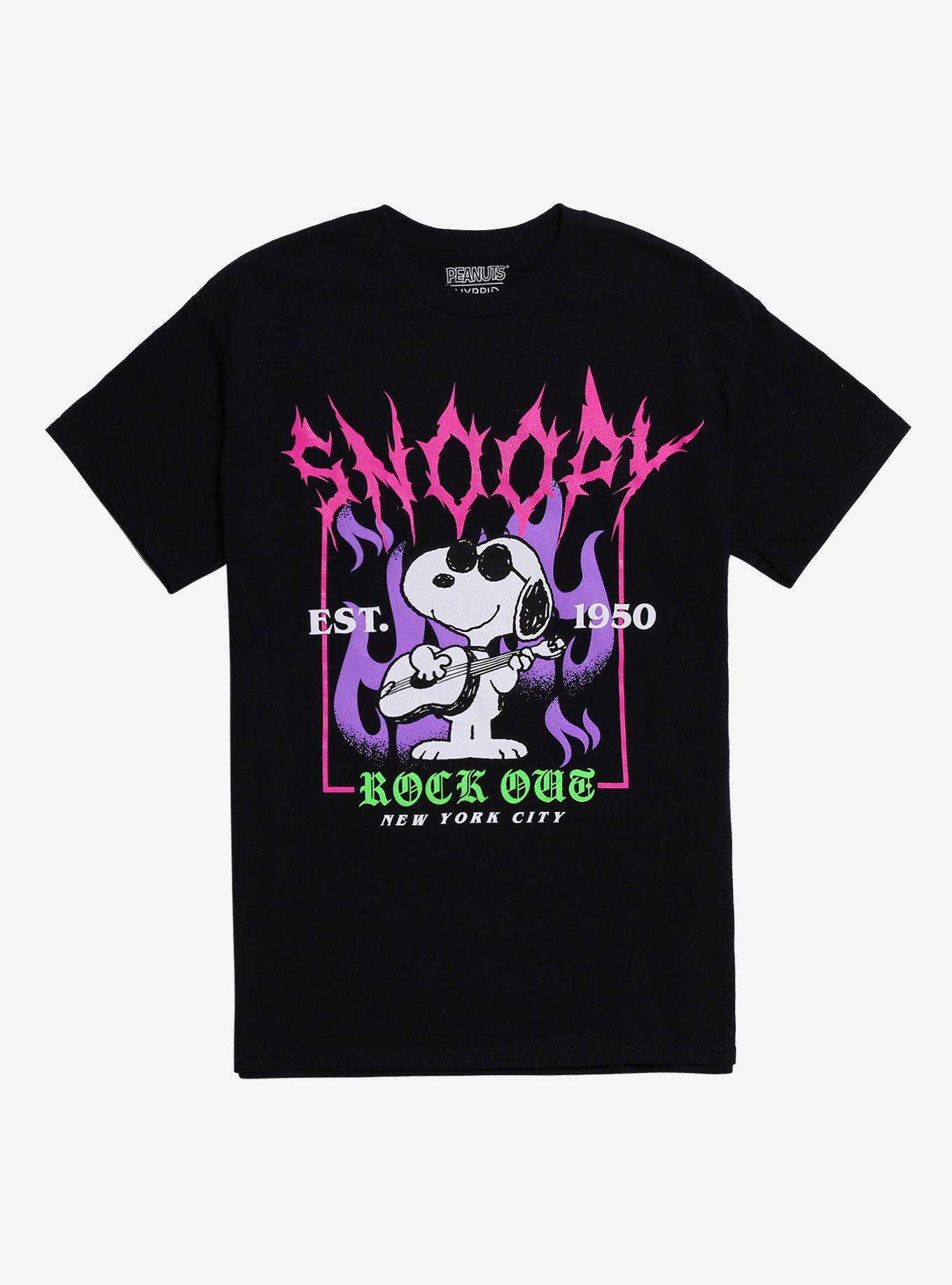 Peanuts Snoopy Rock Out Metal T-Shirt, , hi-res