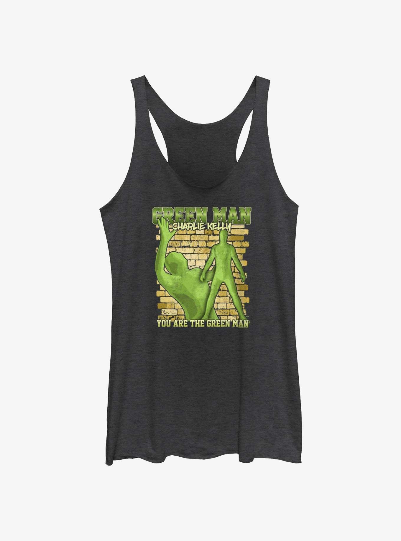 It's Always Sunny In Philadelphia Green Man Girls Tank, BLK HTR, hi-res