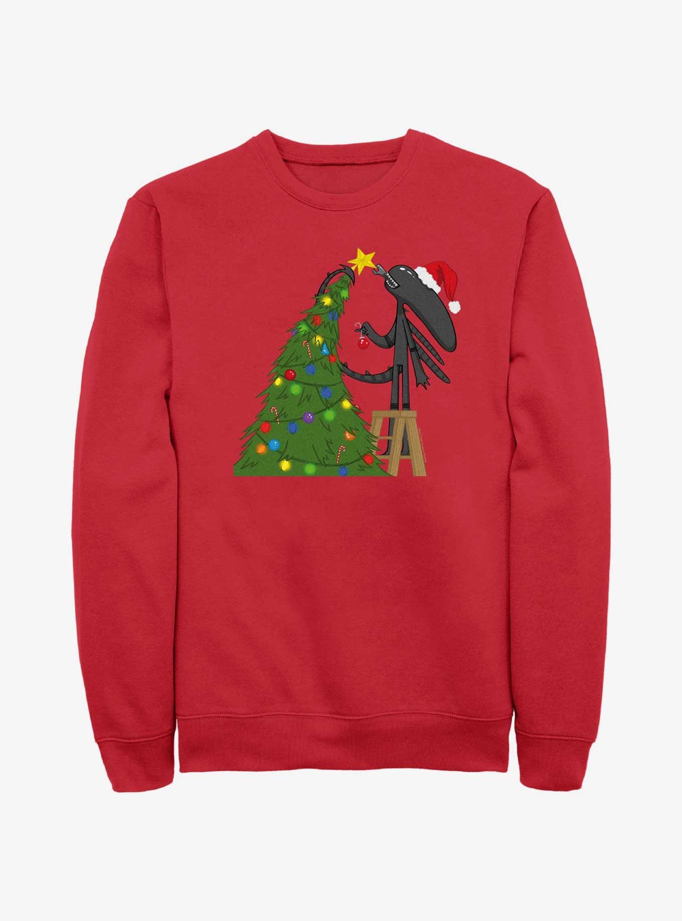 Alien Christmas Ready T-Shirt, RED, hi-res