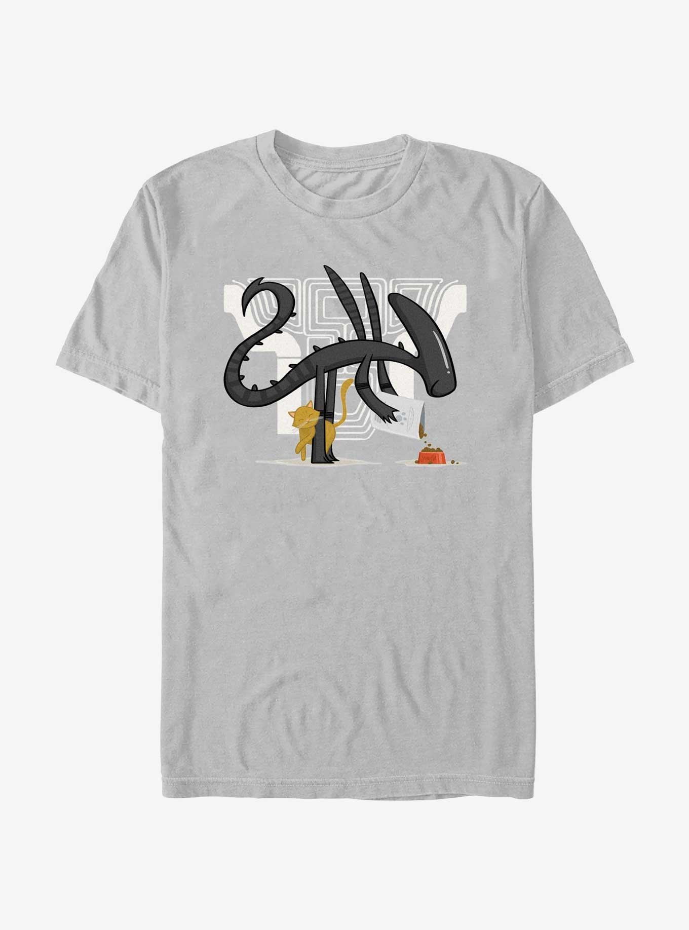 Alien Feeding Cat T-Shirt, , hi-res