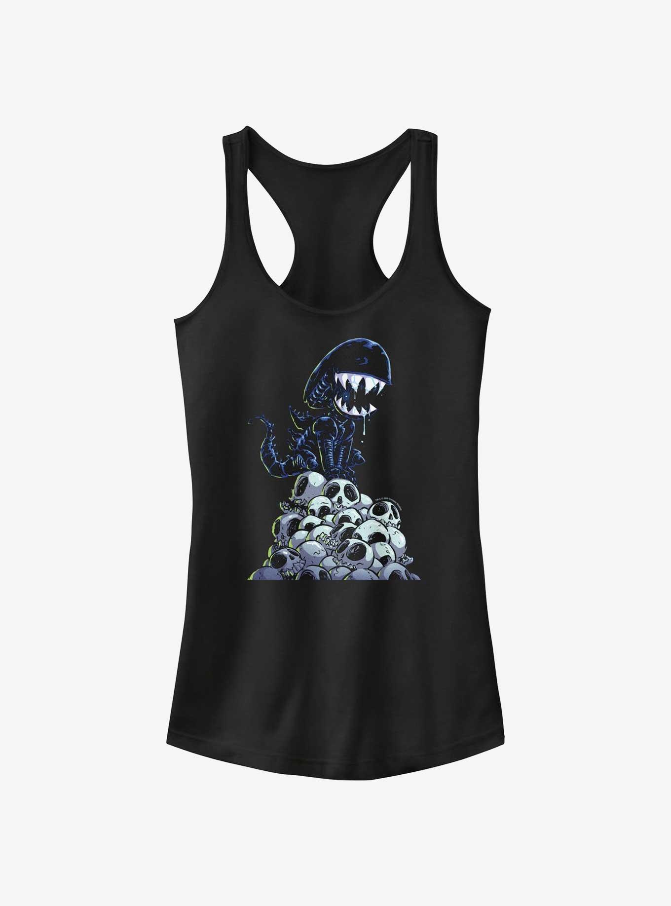 Alien Xenomorph In Skull Mountain Girls Tank, , hi-res