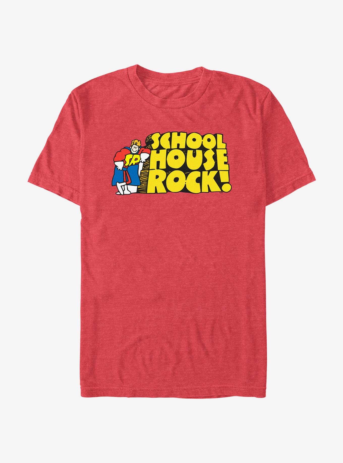 Schoolhouse Rock Logo T-Shirt, RED HTR, hi-res