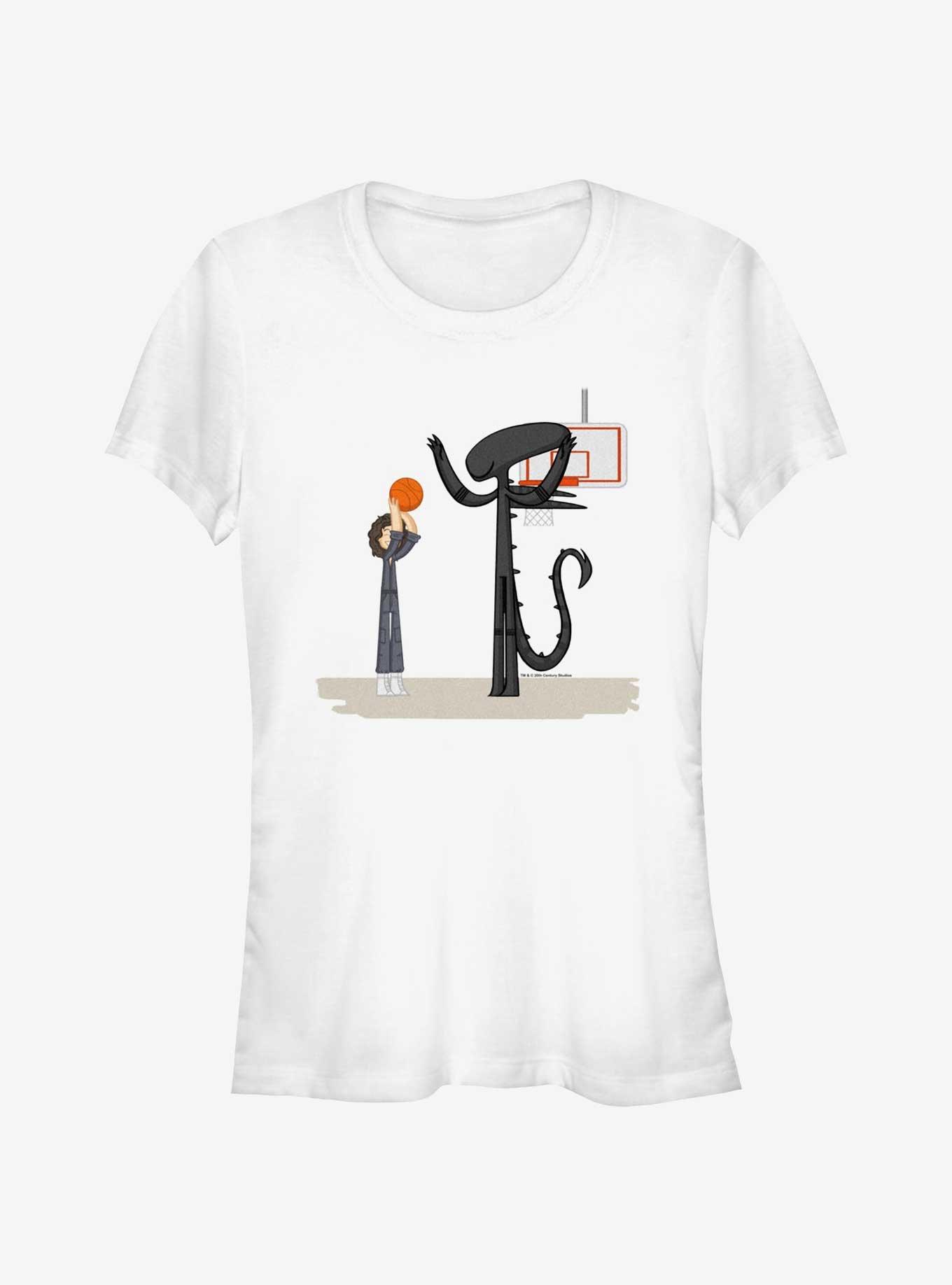 Alien Playing Basketball Girls T-Shirt, , hi-res