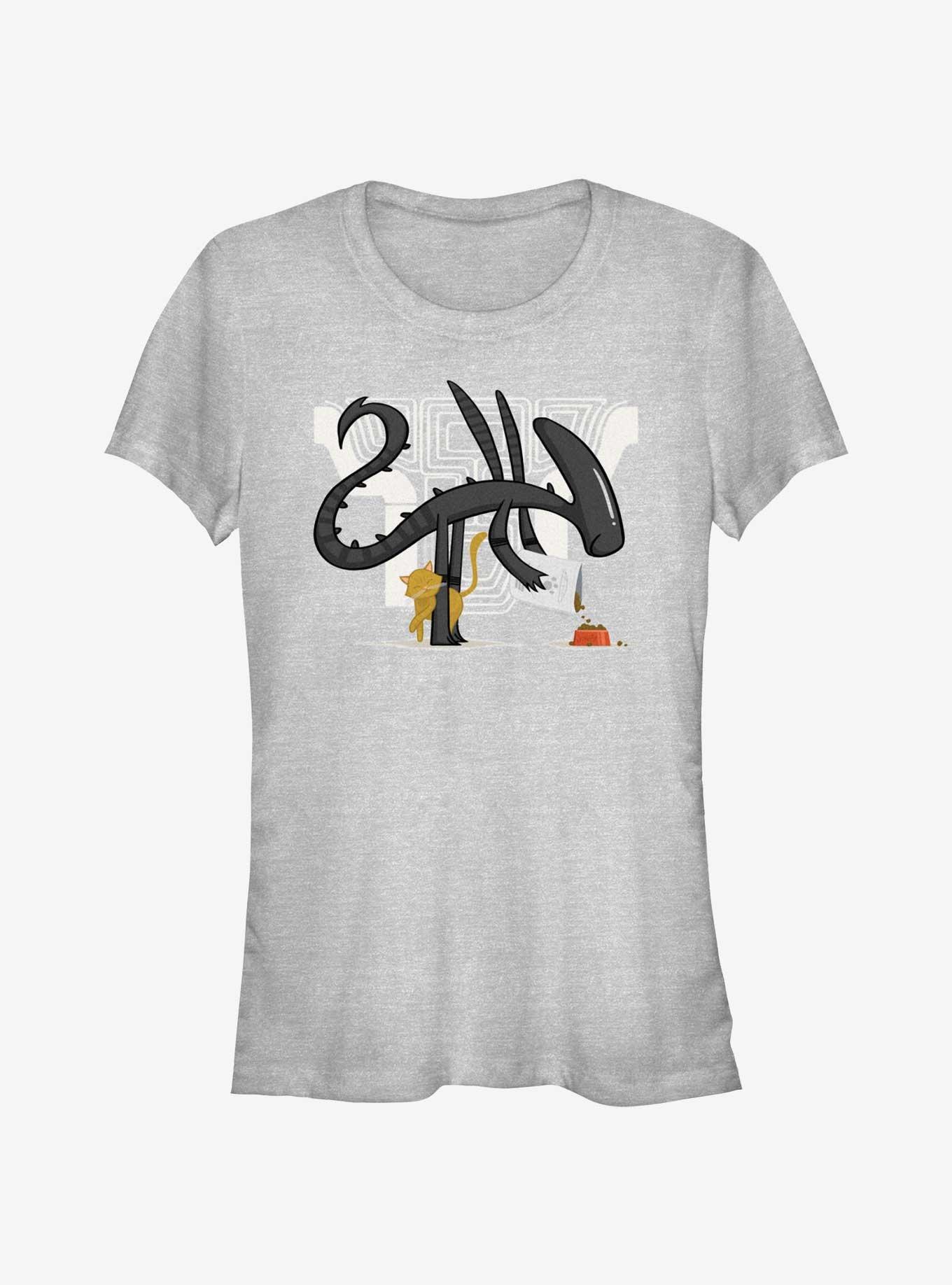 Alien Feeding Cat Girls T-Shirt, ATH HTR, hi-res
