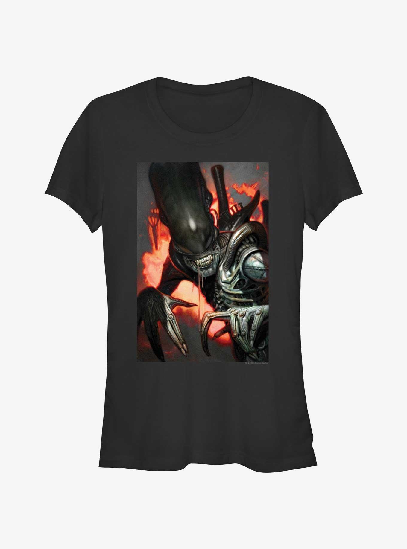 Alien Xenomorph Breached Girls T-Shirt, BLACK, hi-res