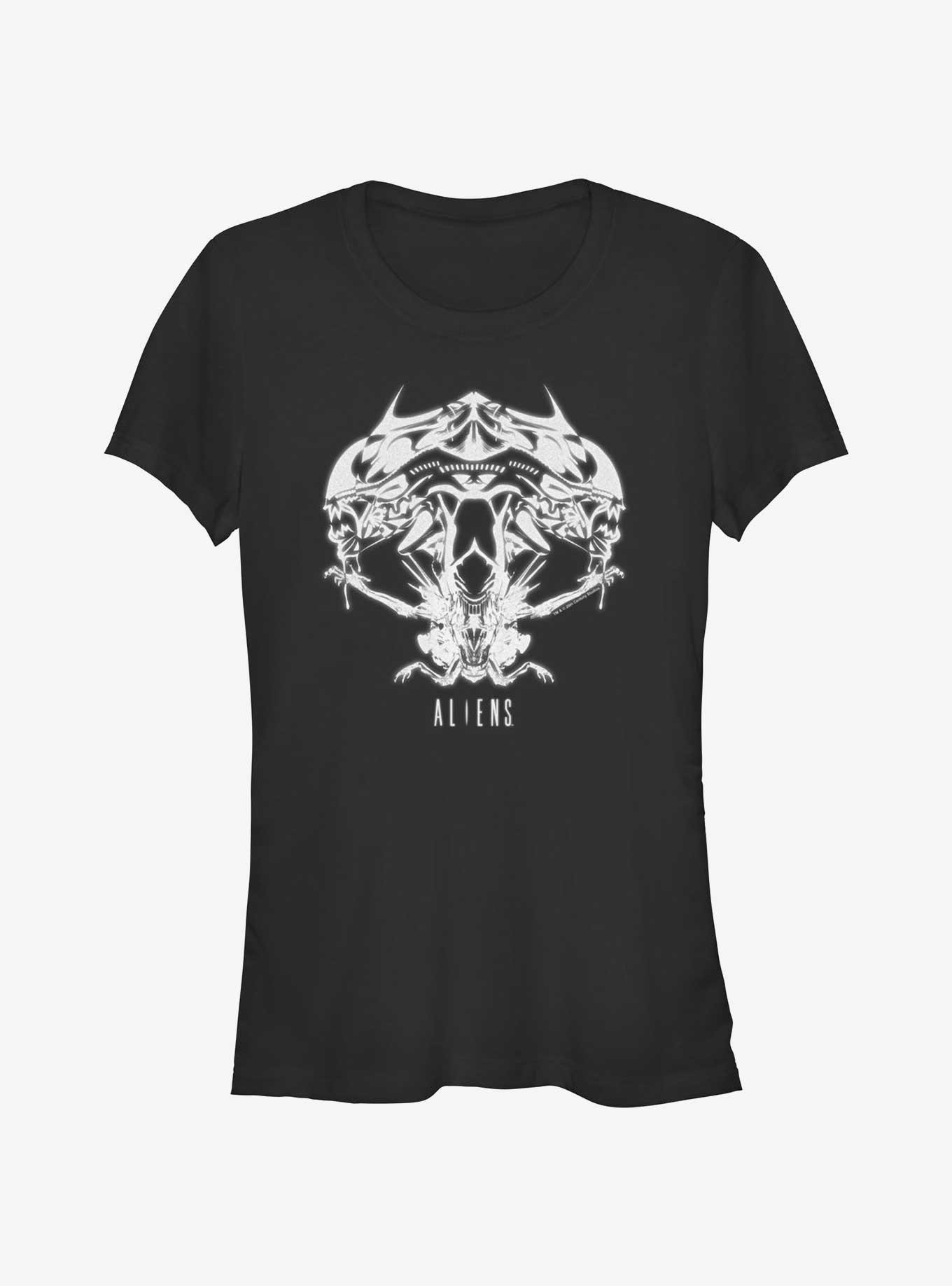 Alien Heads Collage Girls T-Shirt, BLACK, hi-res