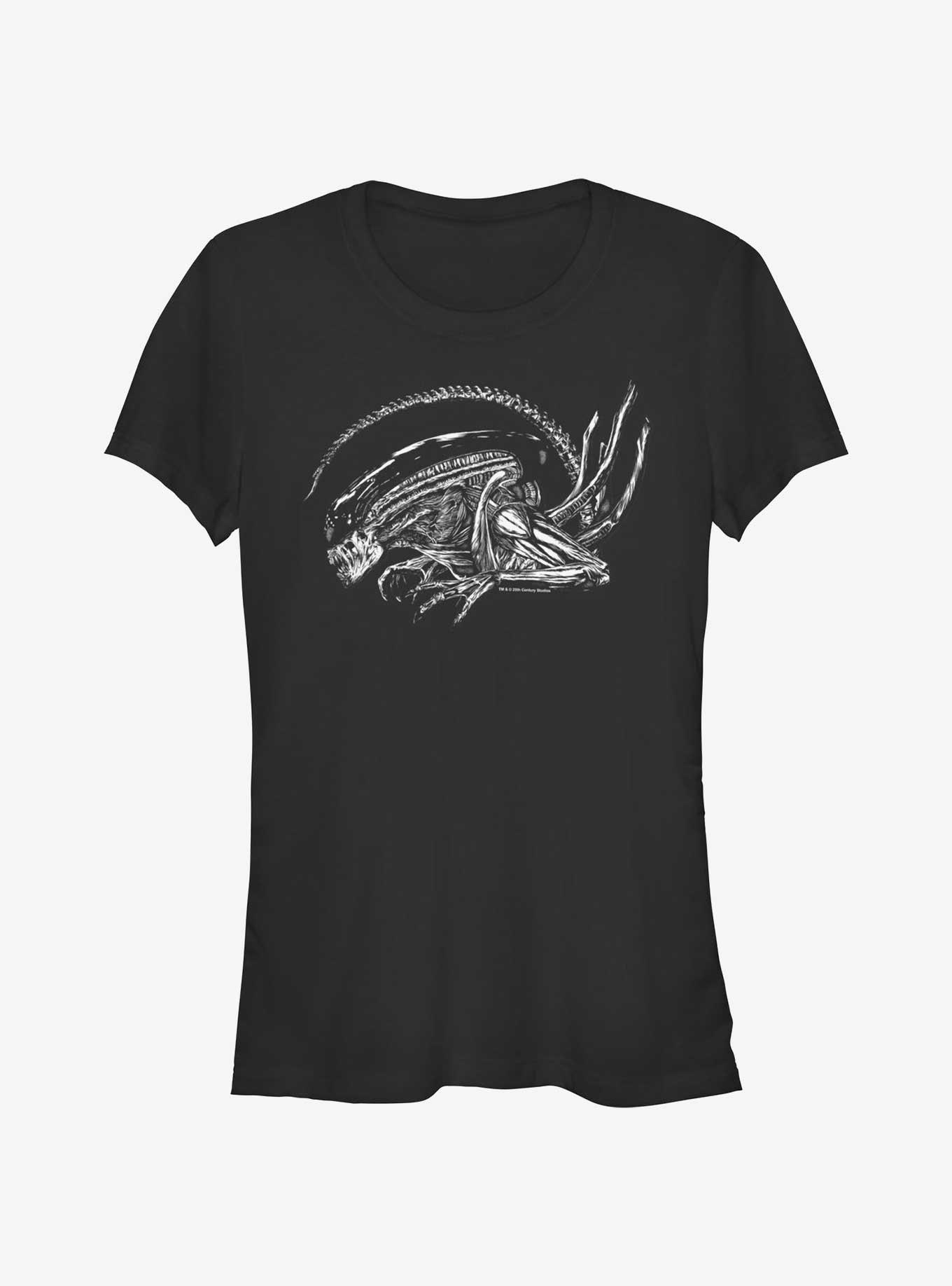 Alien Silhouette Xenomorph Girls T-Shirt, , hi-res