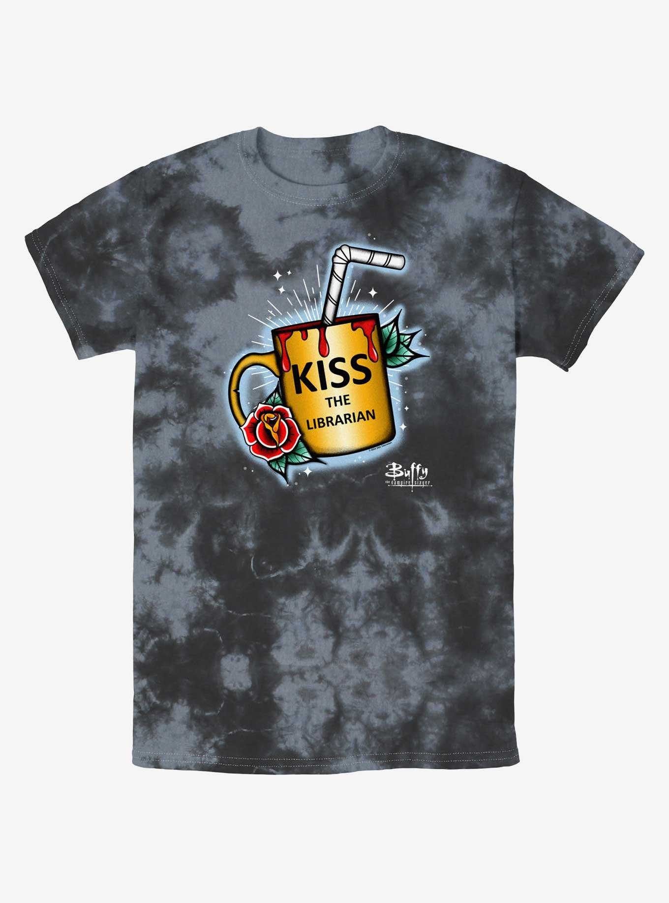 Buffy The Vampire Slayer Kiss The Librarian Tie-Dye T-Shirt