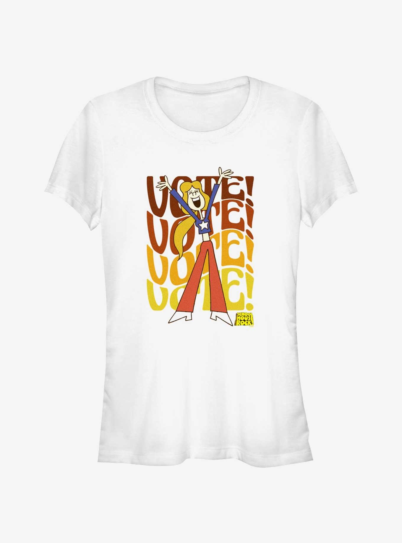 Schoolhouse Rock Vote Vote Vote Girls T-Shirt, WHITE, hi-res
