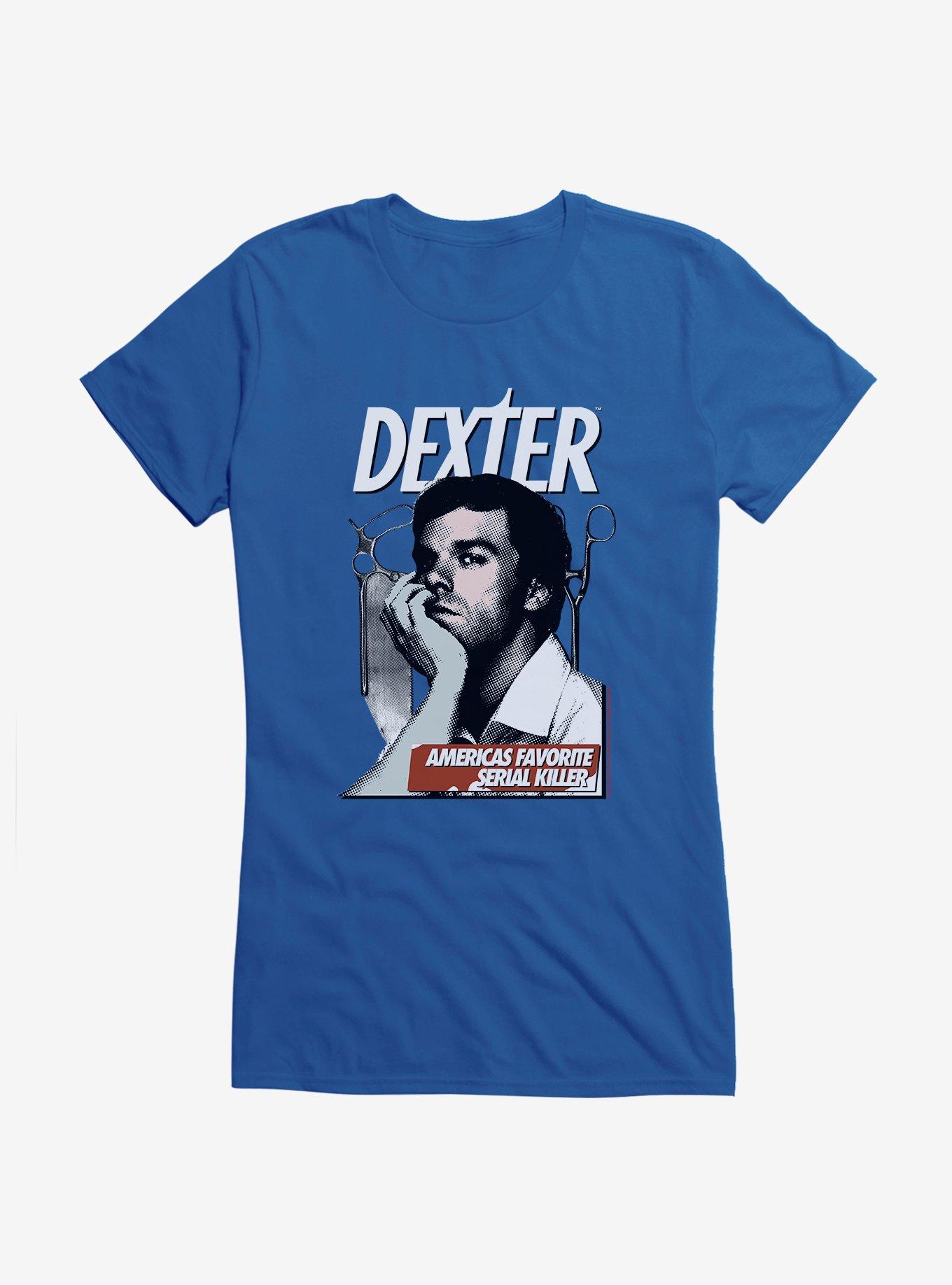 Dexter Americas Favorite Serial Killer Girls T-Shirt, ROYAL, hi-res