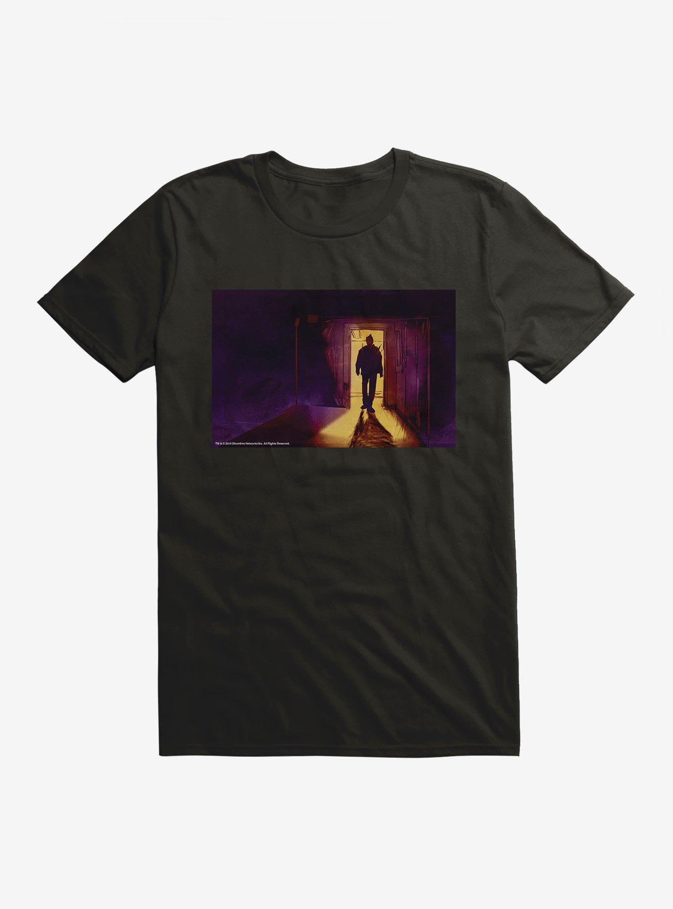 Dexter Walking Through The Door T-Shirt, BLACK, hi-res