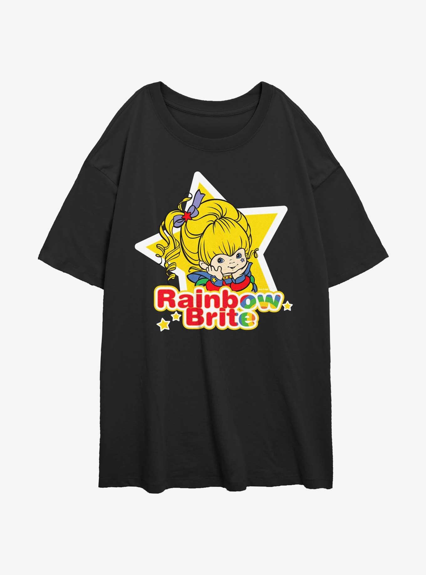 Rainbowbrite Star Badge Womens Oversized T-Shirt, , hi-res