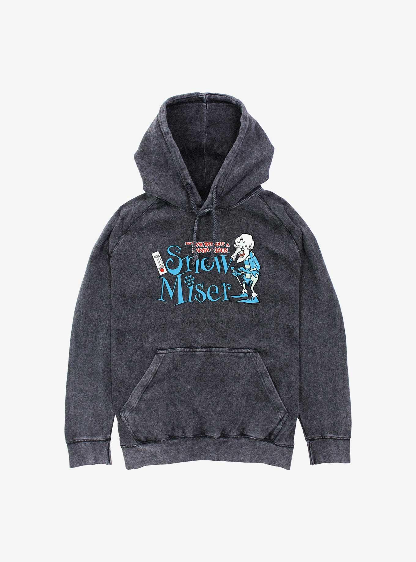 A Year Without A Santa Snow Badge Mineral Wash Hoodie