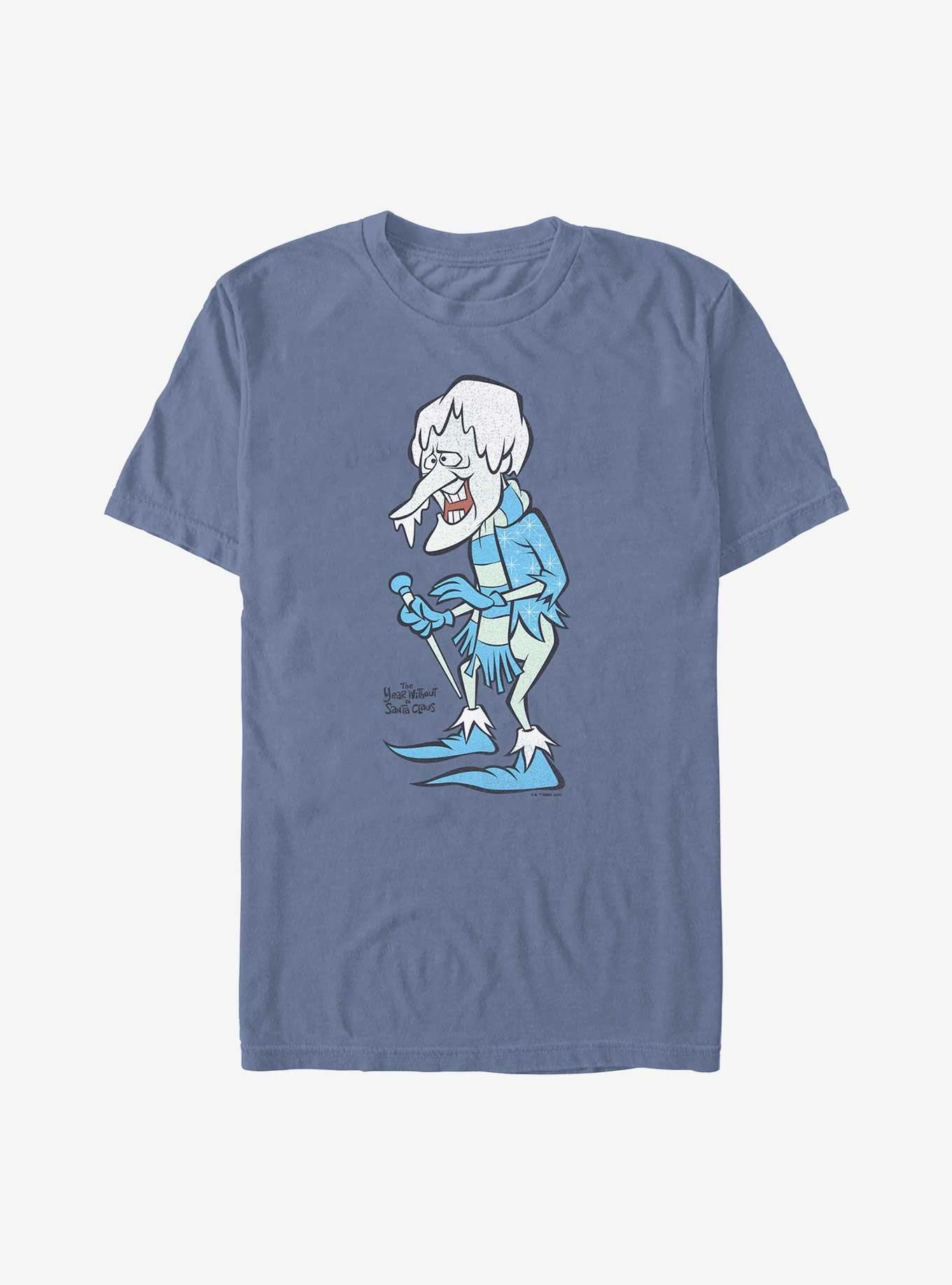 A Year Without A Santa Vintage Snow Garment Dye T-Shirt, BLUEJEAN, hi-res
