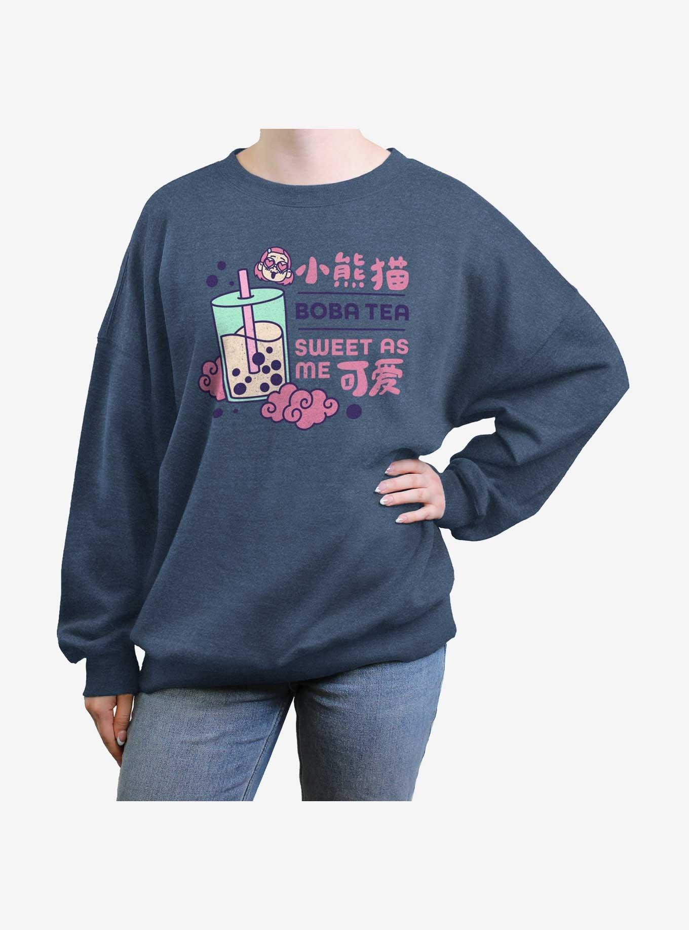 Turning Red Boba Tea Womens Oversized Sweatshirt, , hi-res