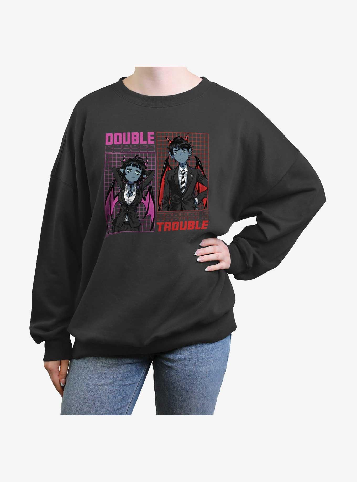 Devils Candy Double Trouble Womens Oversized Sweatshirt, , hi-res