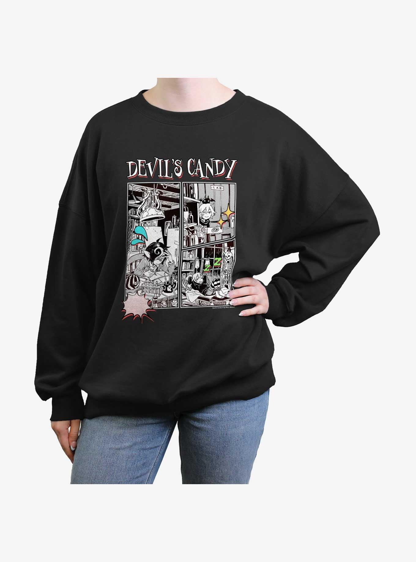 Devils Candy Comic Panels Womens Oversized Sweatshirt, , hi-res