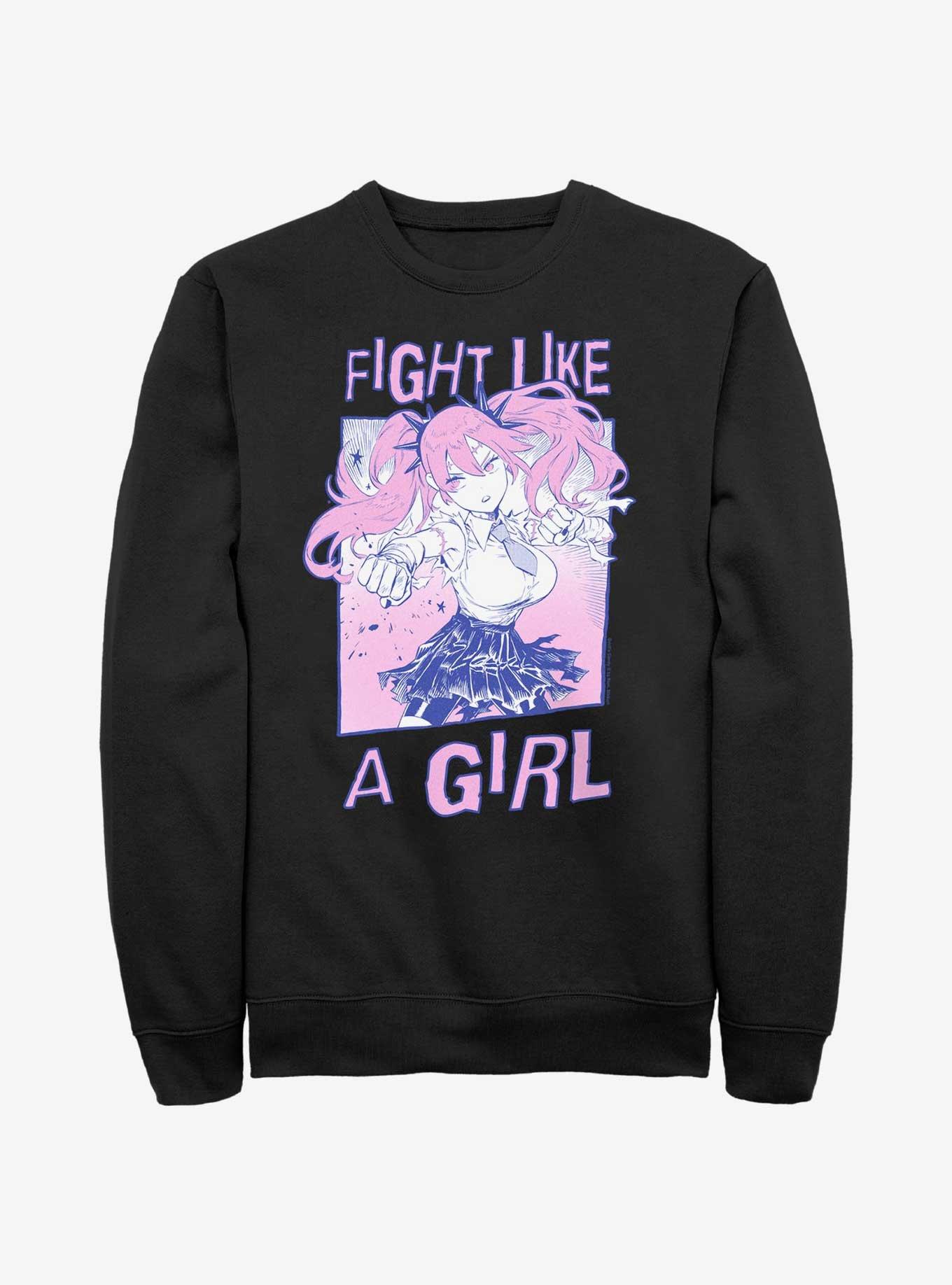 Devils Candy Fight Like A Girl Sweatshirt, , hi-res